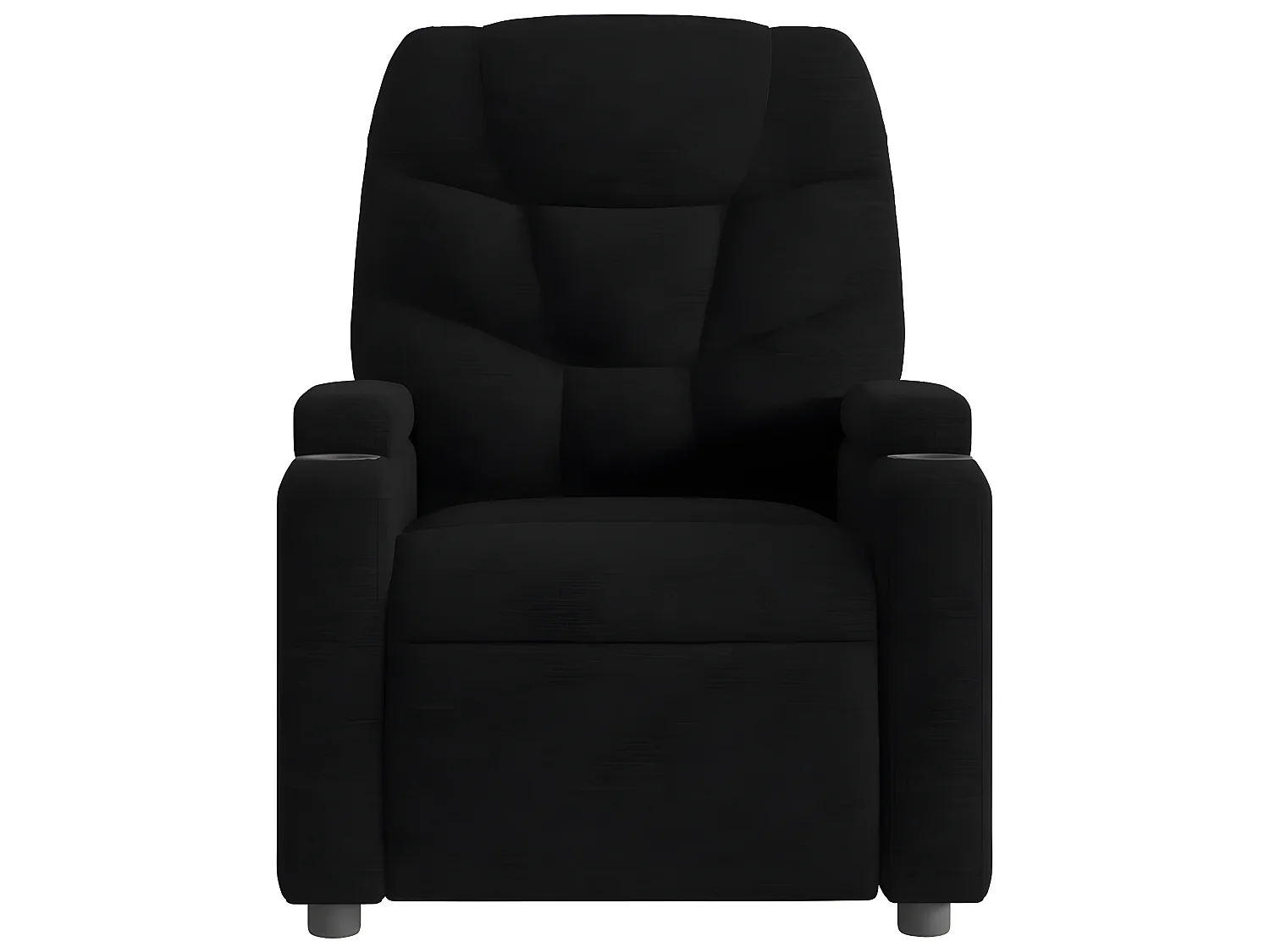 Fauteuil de massage inclinable Noir Tissu