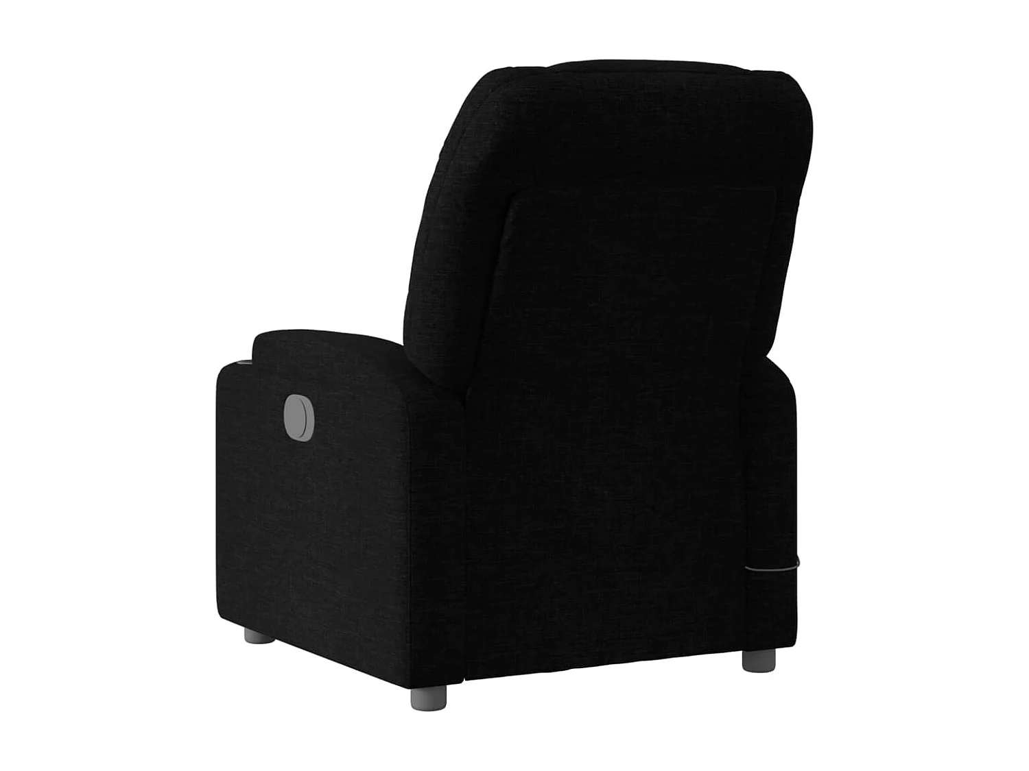 Fauteuil de massage inclinable Noir Tissu