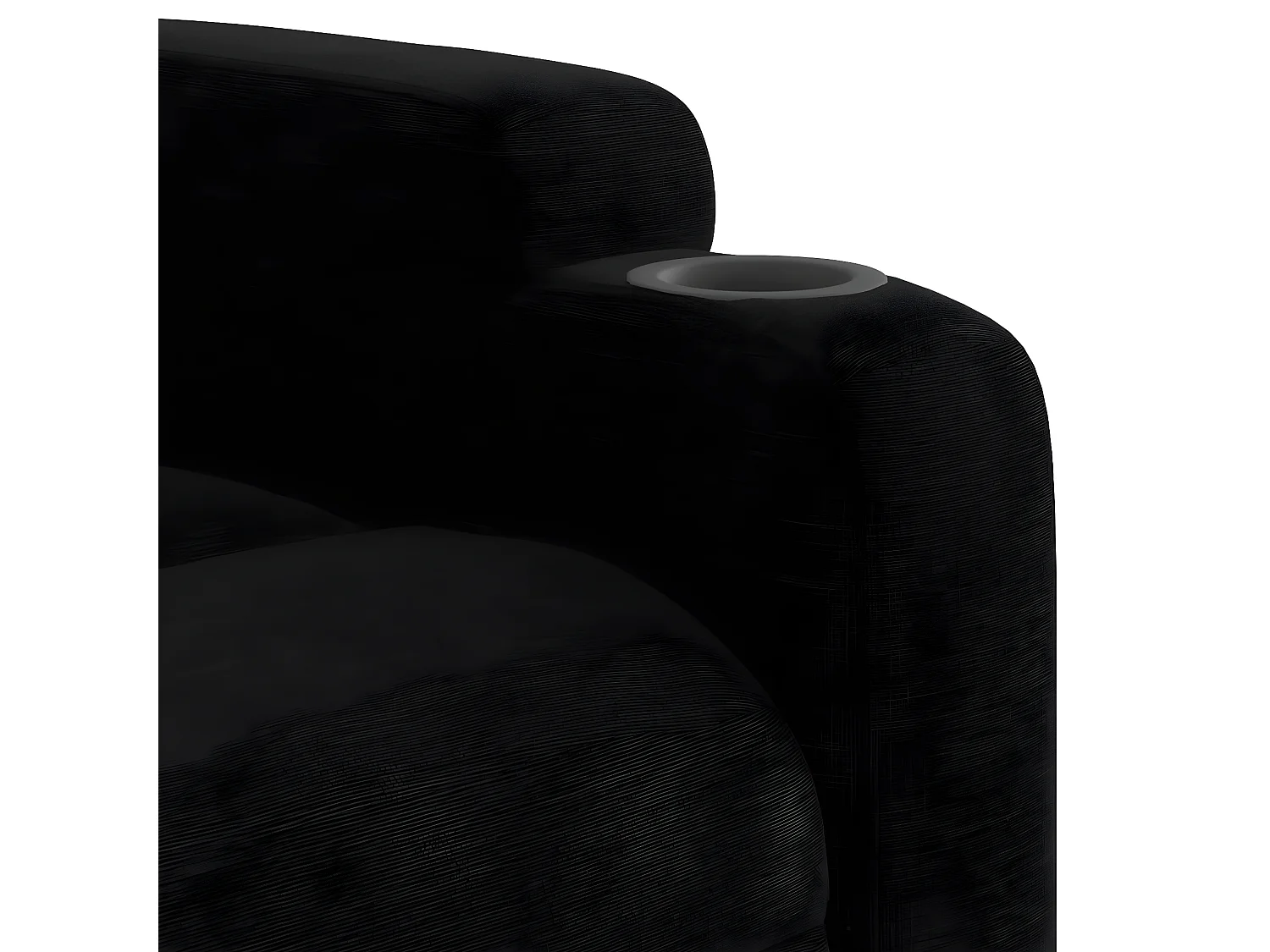 Fauteuil de massage inclinable Noir Tissu