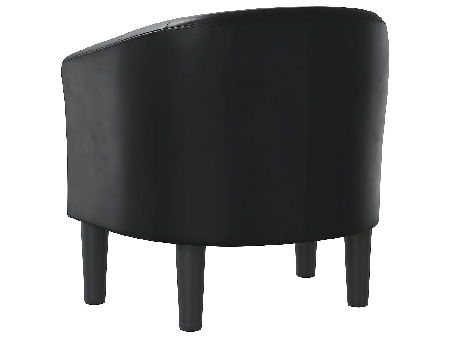 Fauteuil cabriolet noir similicuir