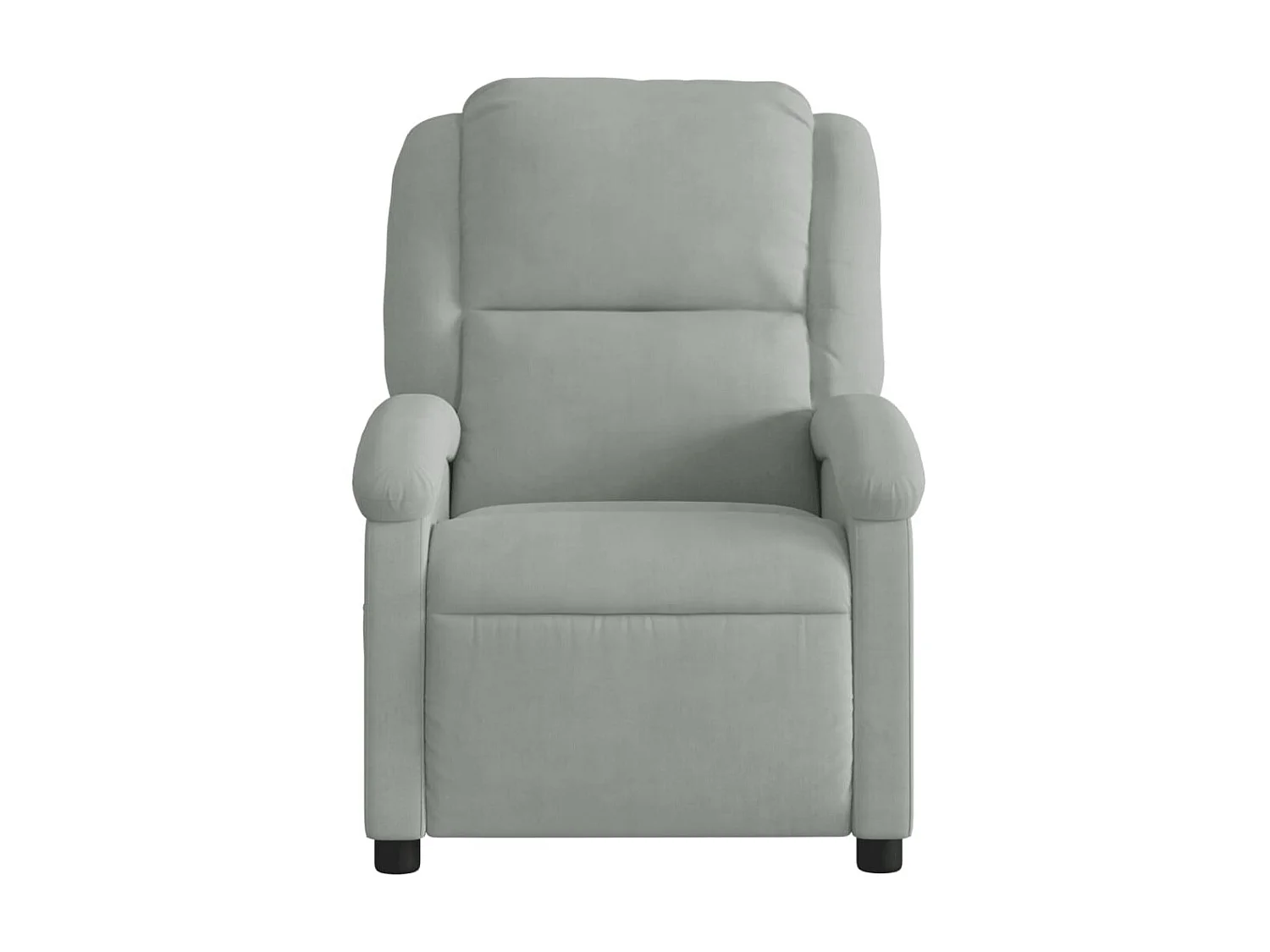 Fauteuil inclinable gris clair velours
