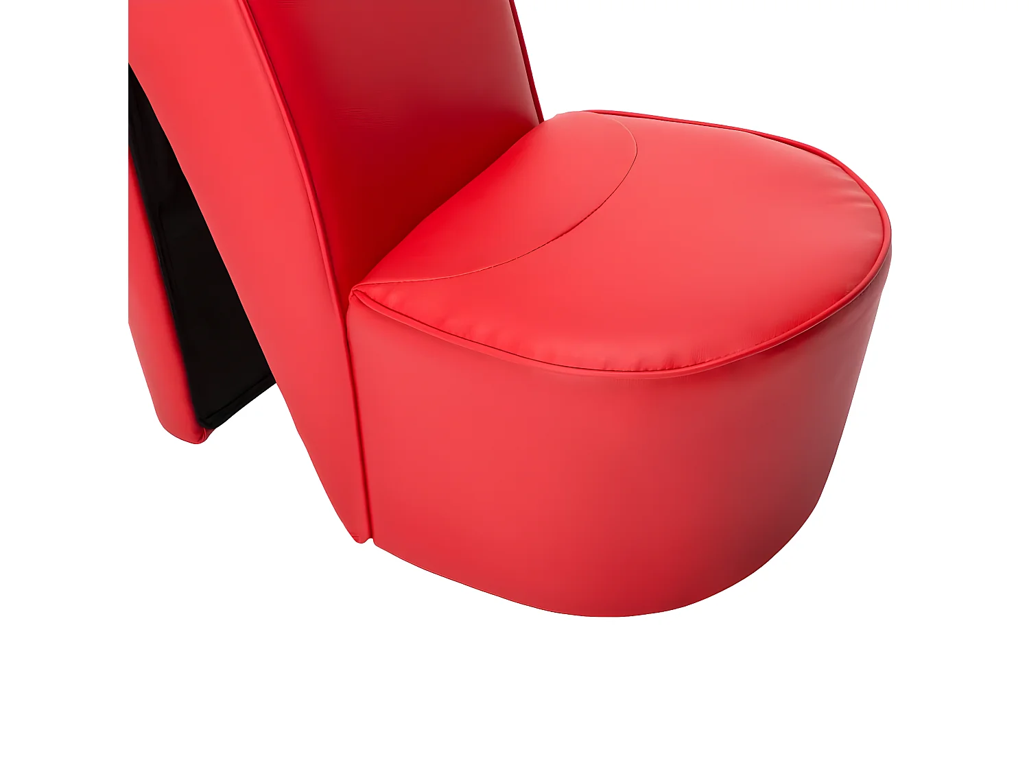 Chaise en forme de chaussure à talon haut Rouge Similicuir