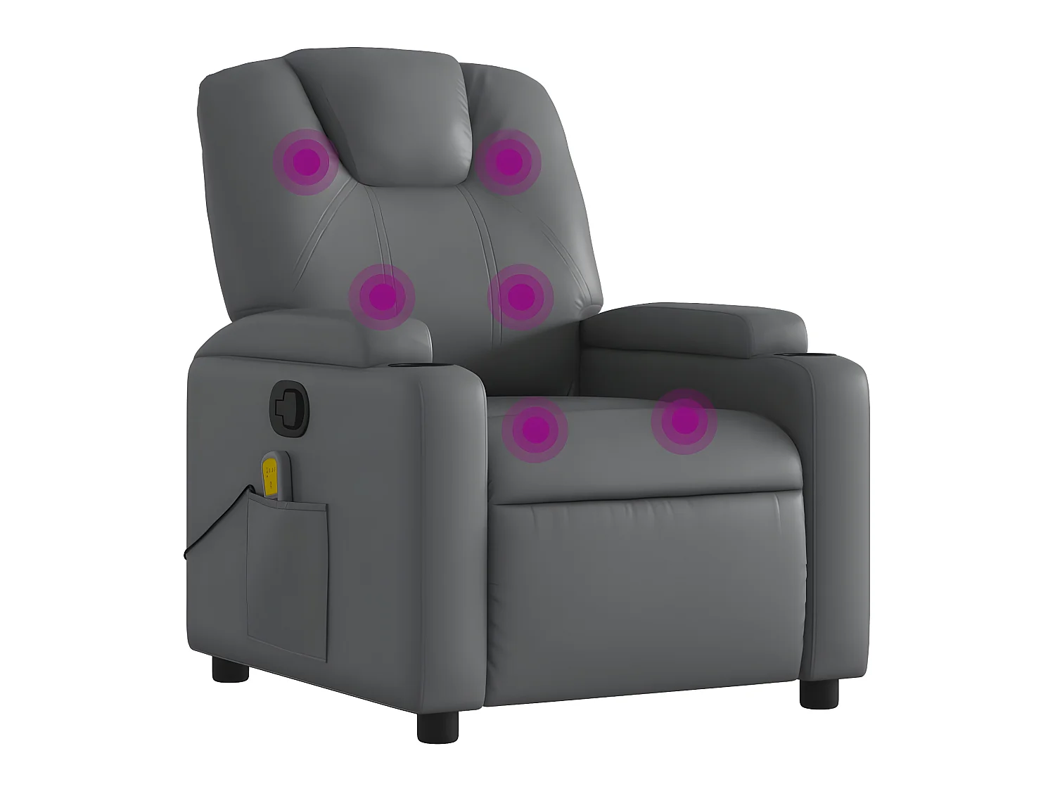 Fauteuil de massage inclinable Gris Similicuir