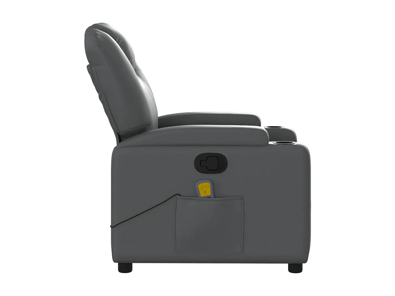 Fauteuil de massage inclinable Gris Similicuir