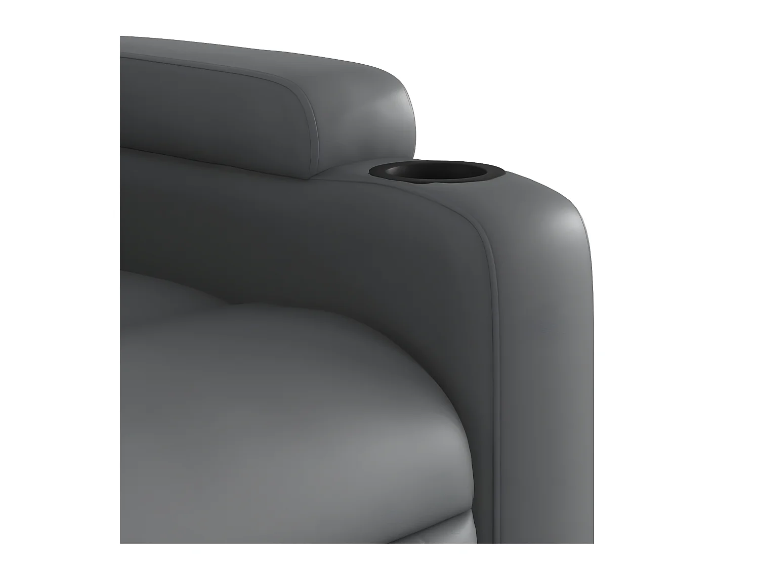 Fauteuil de massage inclinable Gris Similicuir
