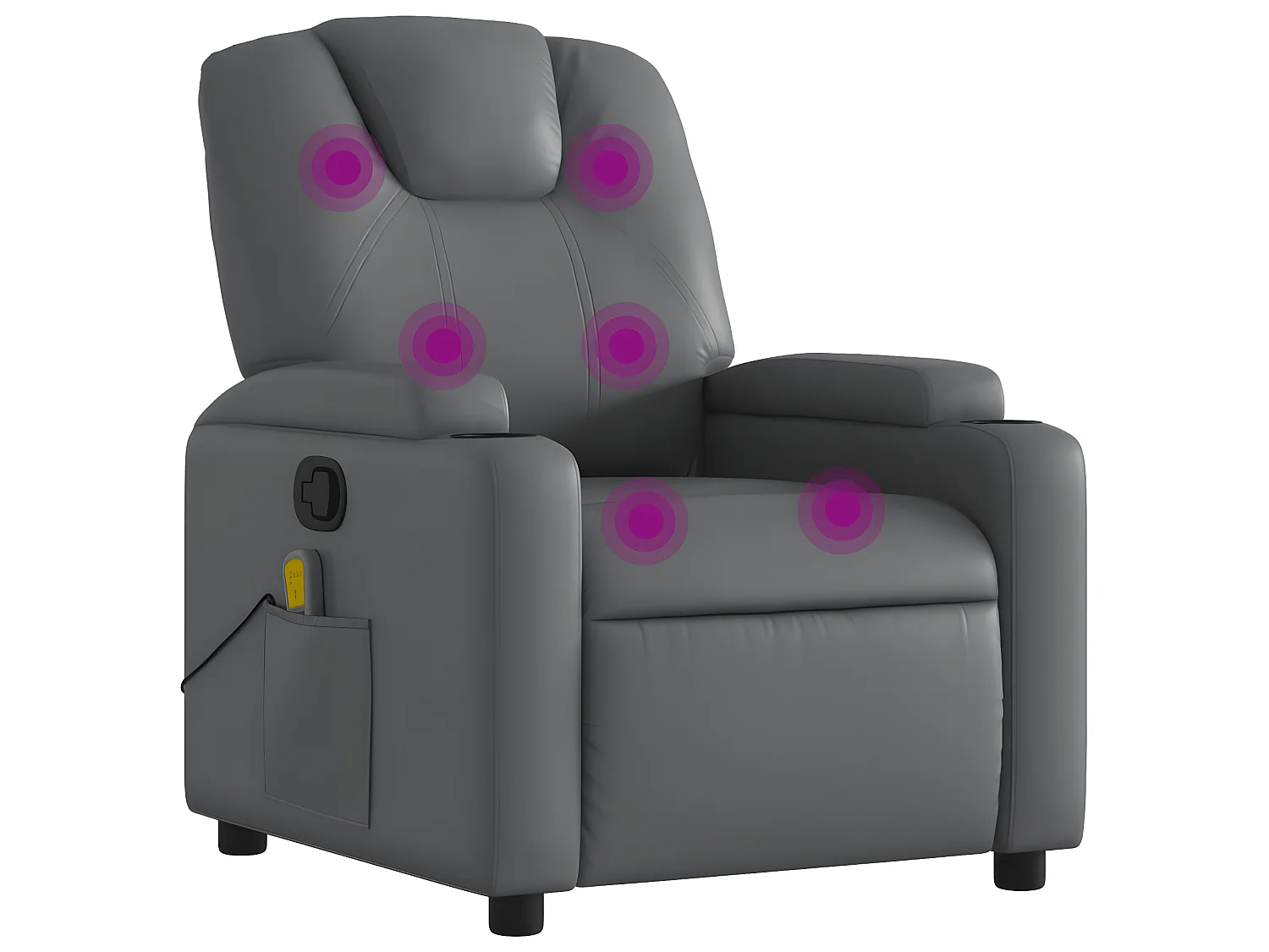 Fauteuil de massage inclinable Gris Similicuir