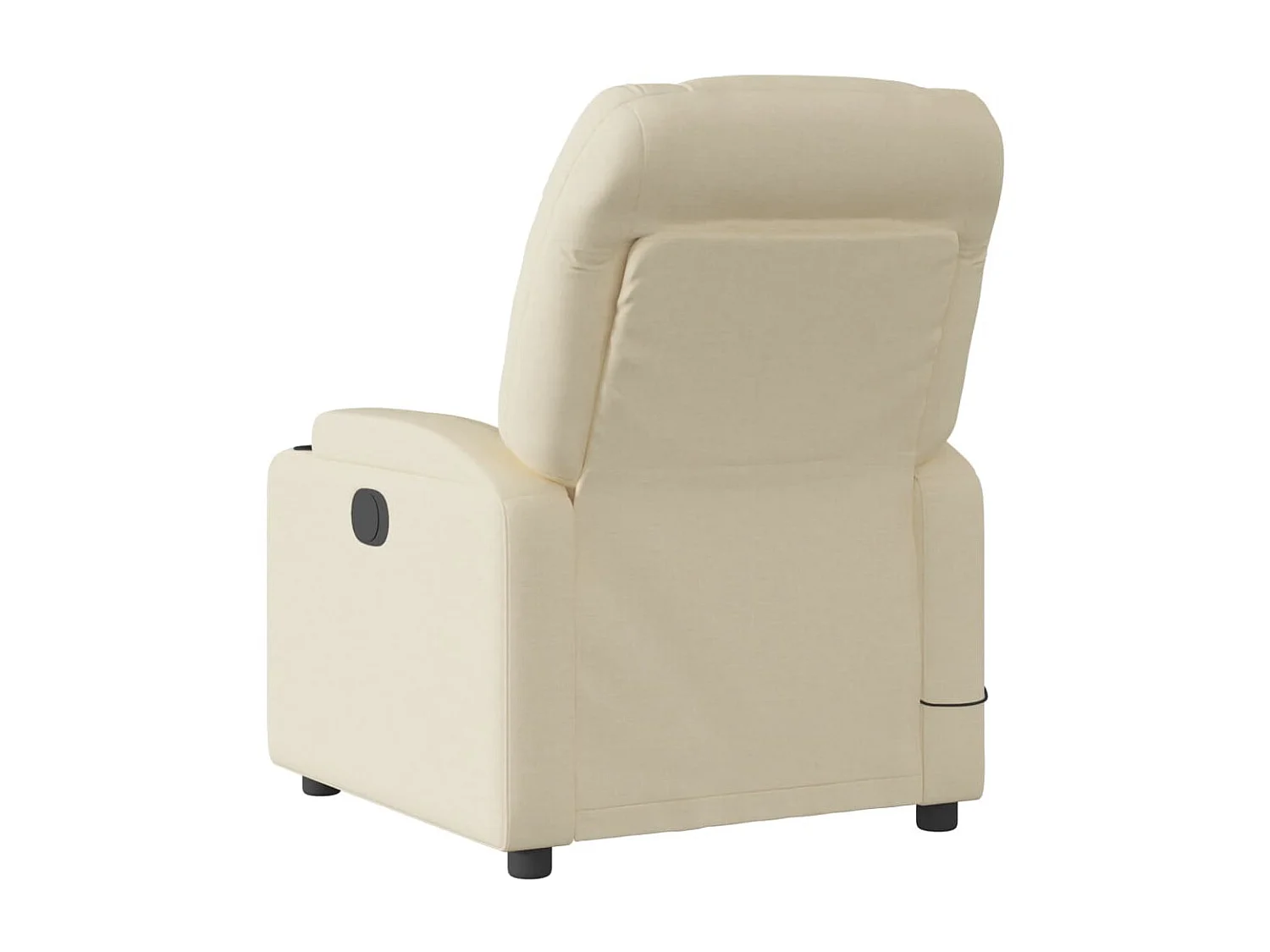 Cadeira de massagem reclinável em tecido creme