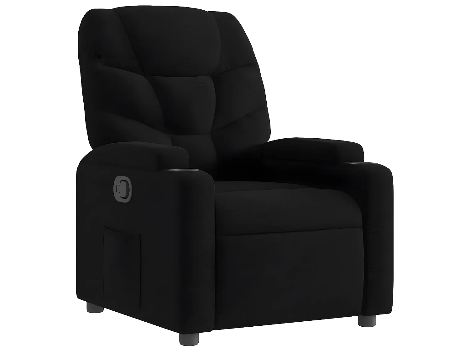 Silla reclinable de tela negra