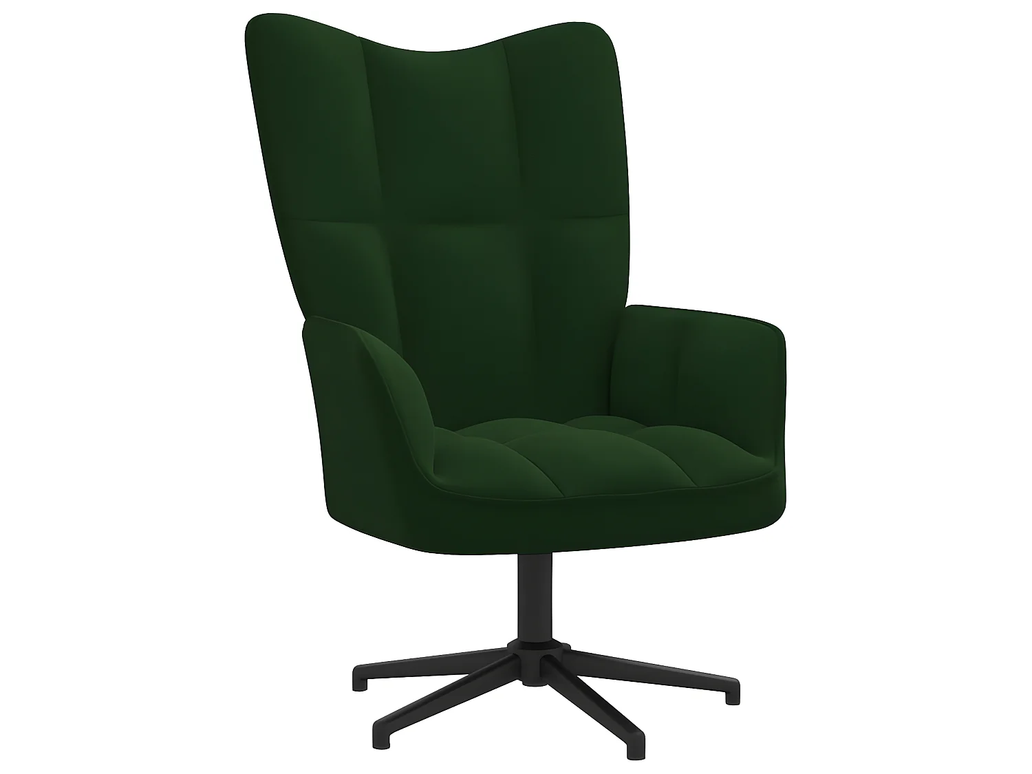 Chaise de relaxation Vert foncé Velours