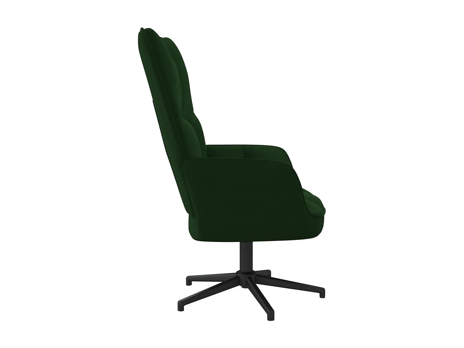 Chaise de relaxation Vert foncé Velours