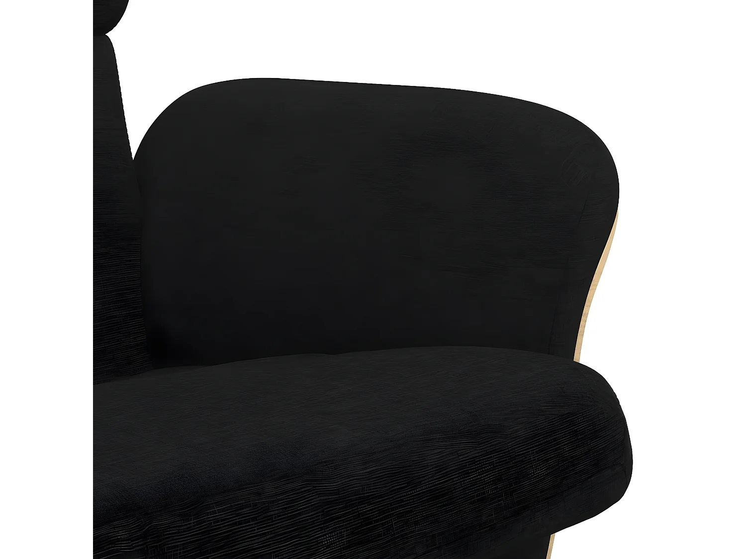 Fauteuil inclinable avec repose-pied noir tissu