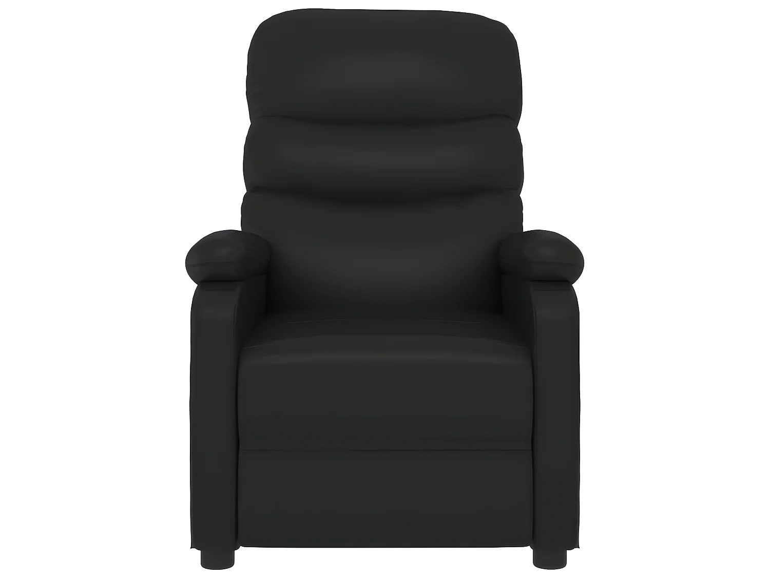 Silla reclinable de piel sintética negra