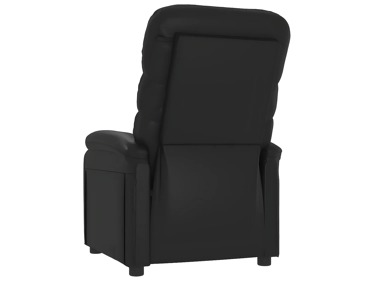 Silla reclinable de piel sintética negra
