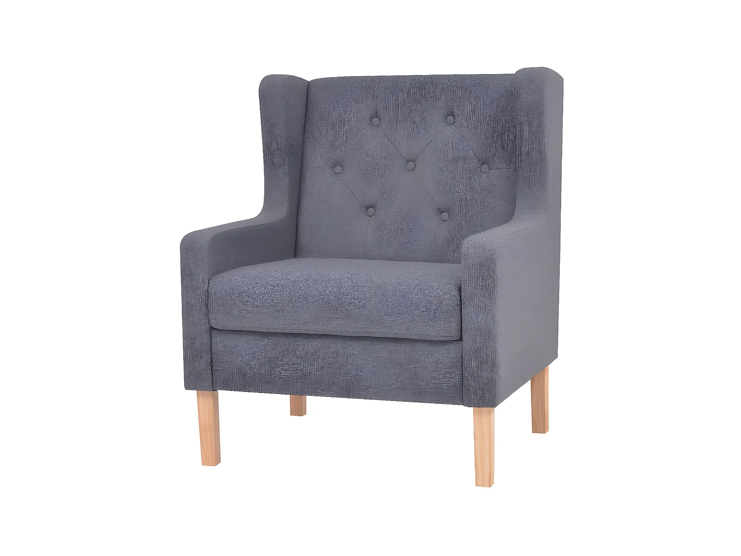 Poltroncina in tessuto grigio