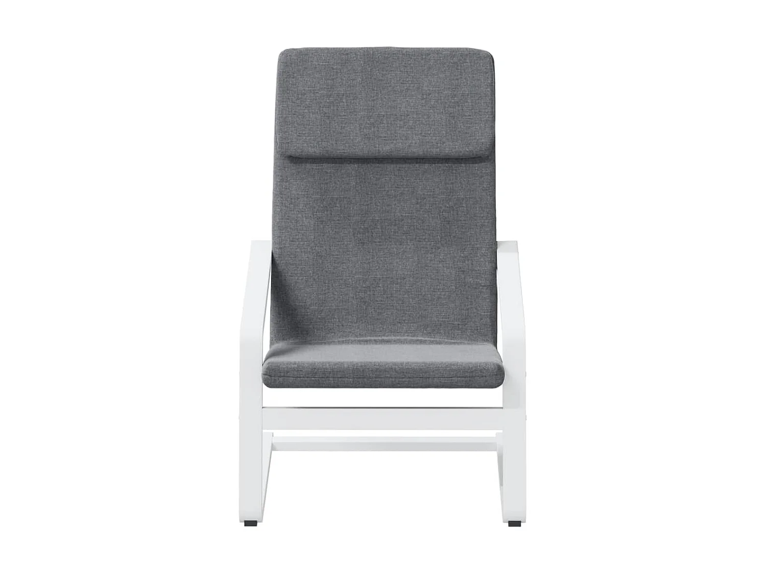 Chaise de relaxation avec repose-pied Gris foncé Tissu
