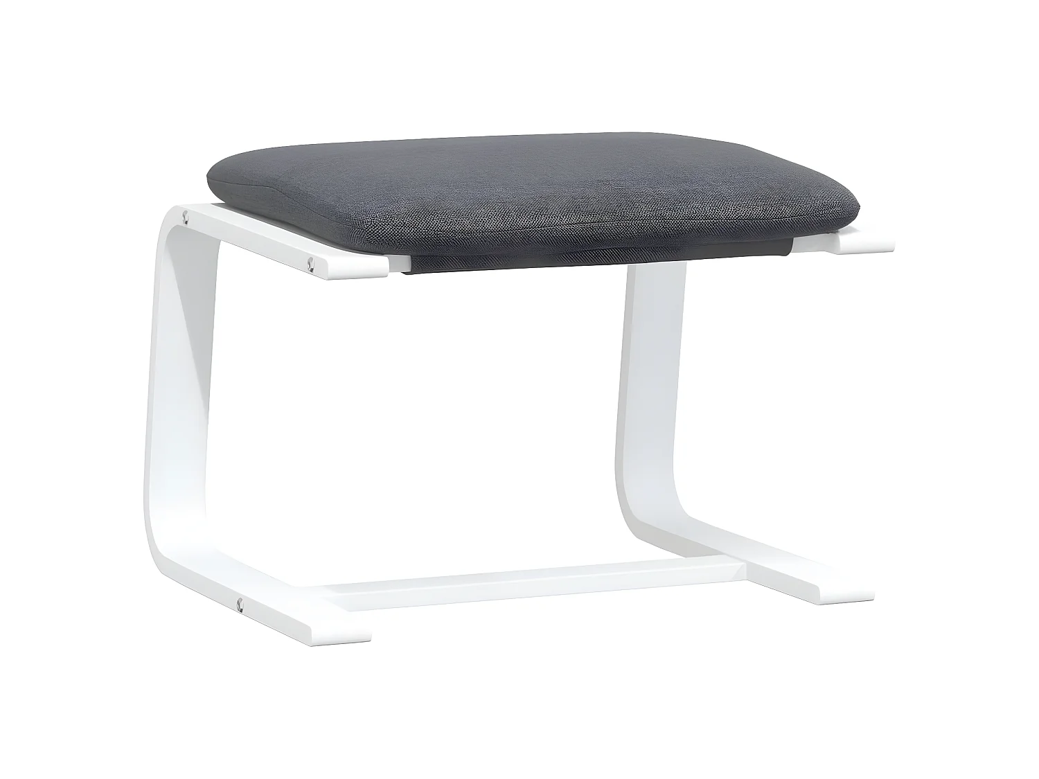 Chaise de relaxation avec repose-pied Gris foncé Tissu