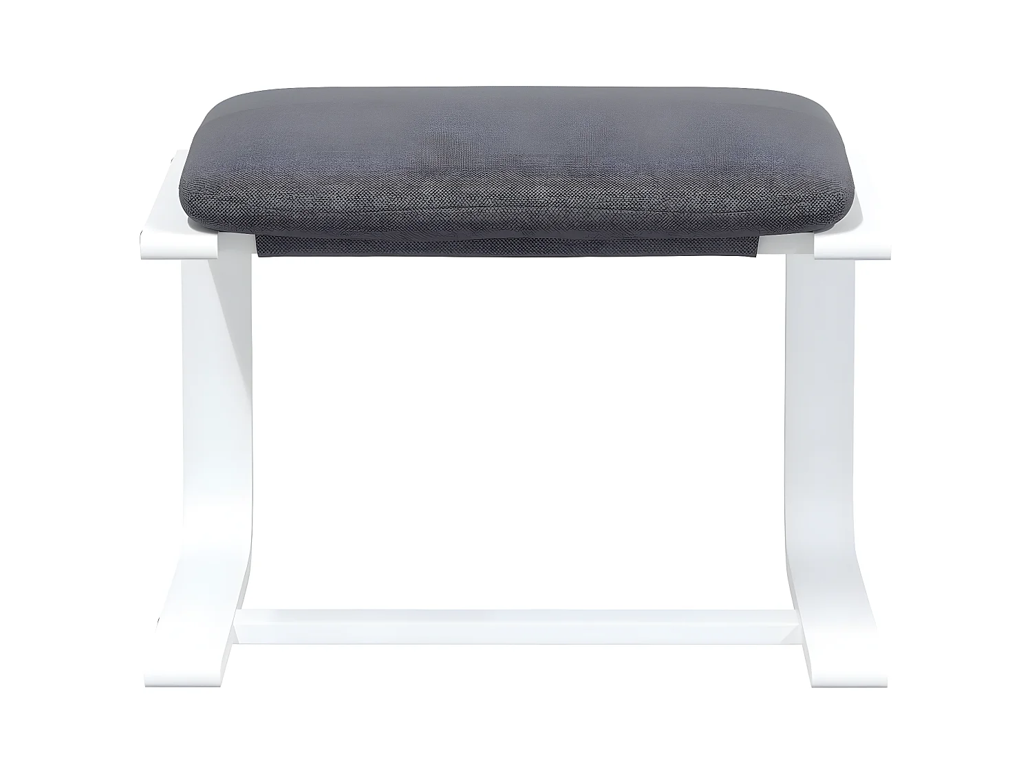 Chaise de relaxation avec repose-pied Gris foncé Tissu