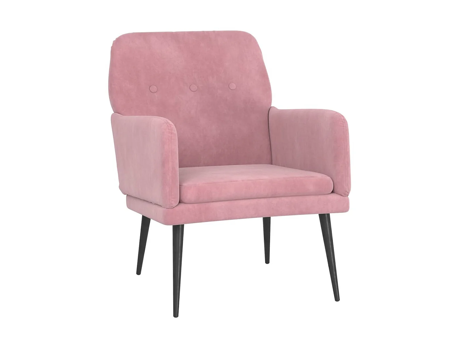 Poltrona Rosa 62x79x79 cm Veludo