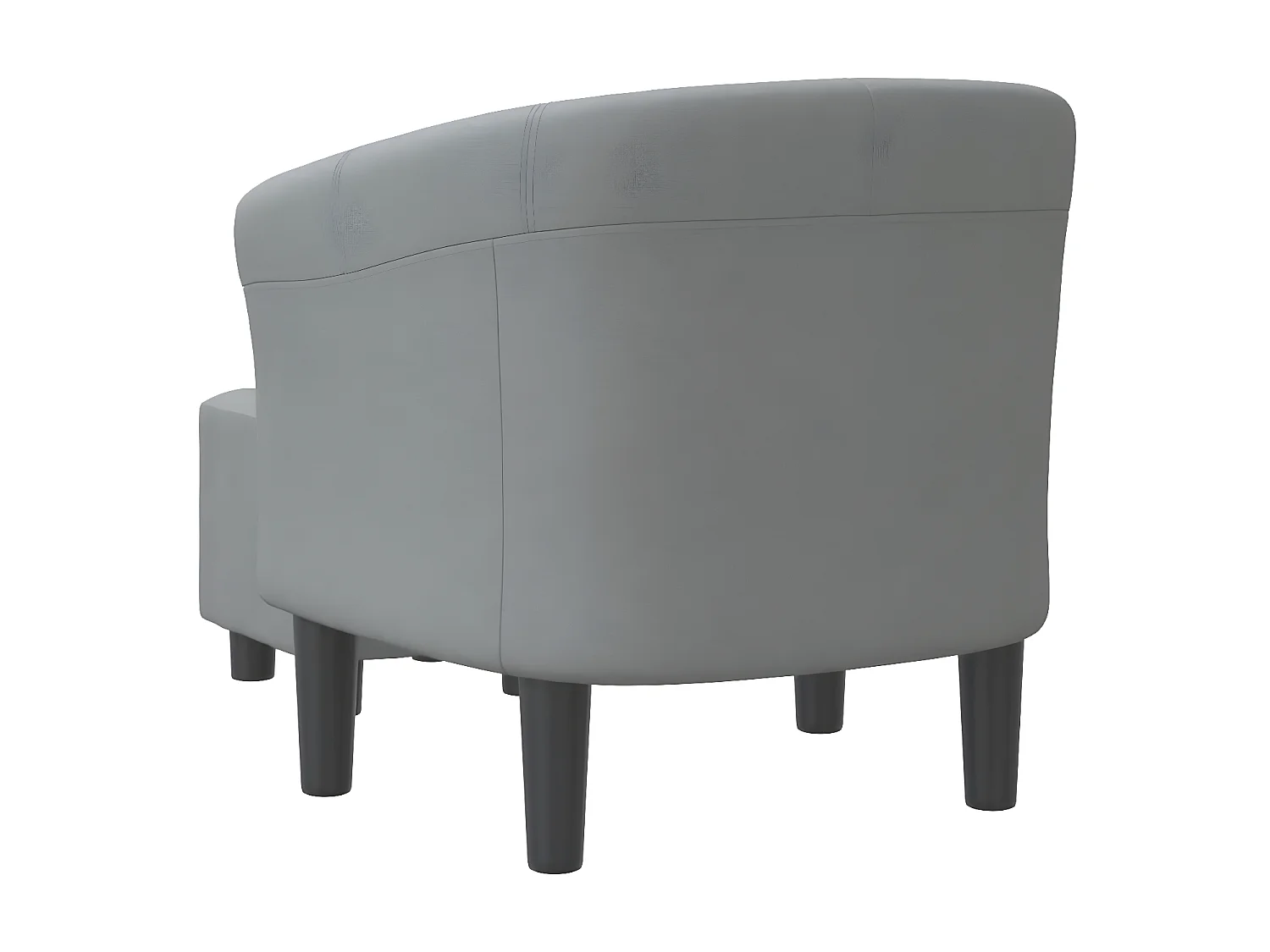 Fauteuil cabriolet avec repose-pied gris clair tissu