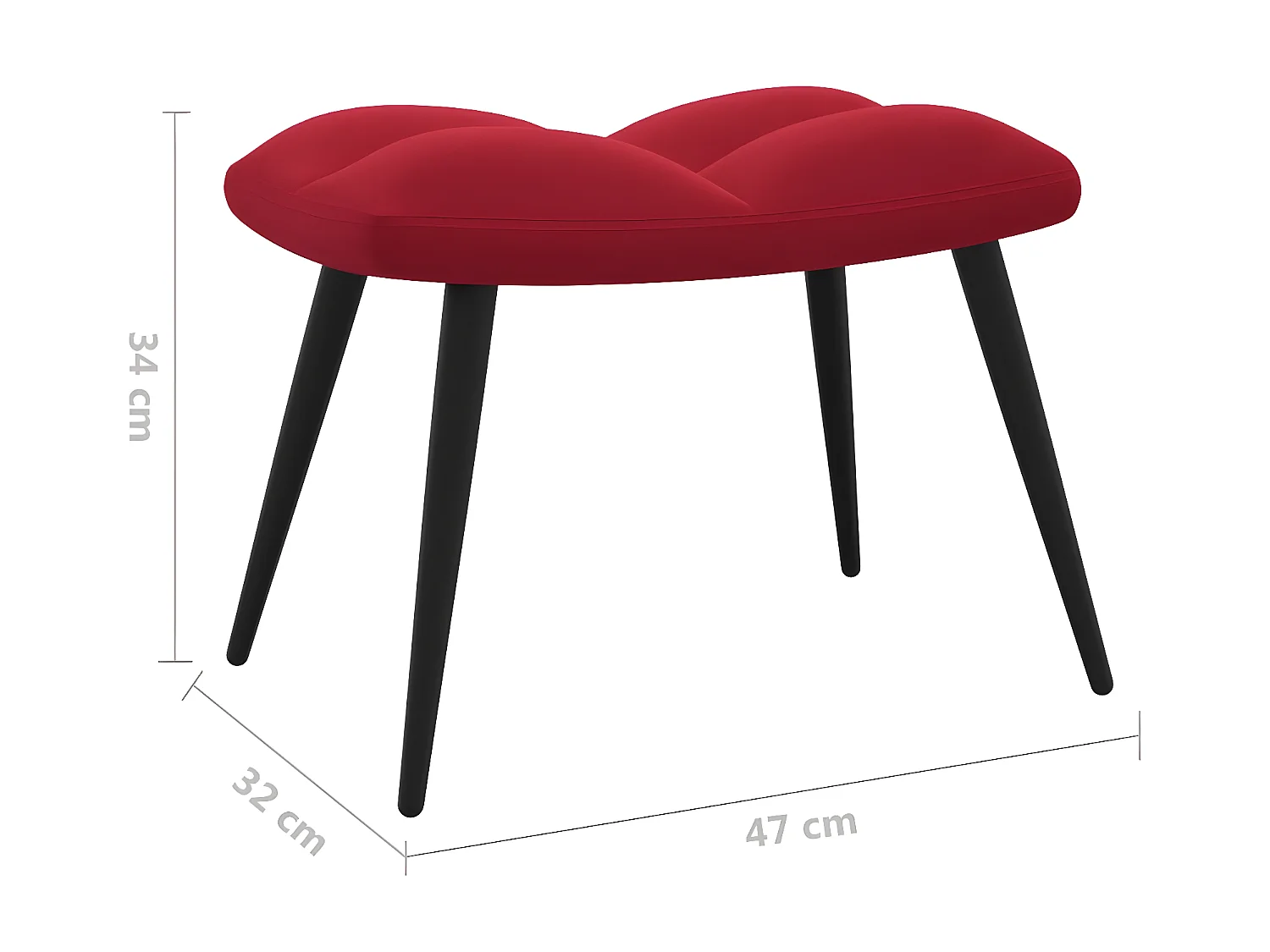 Poltrona relax con poggiapiedi Velluto rosso bordeaux