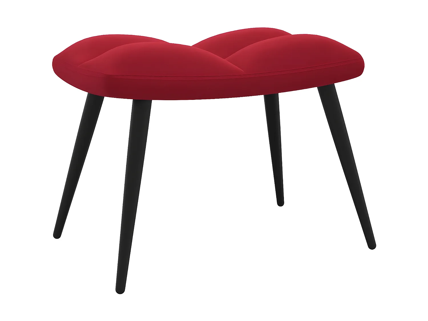 Poltrona relax con poggiapiedi Velluto rosso bordeaux