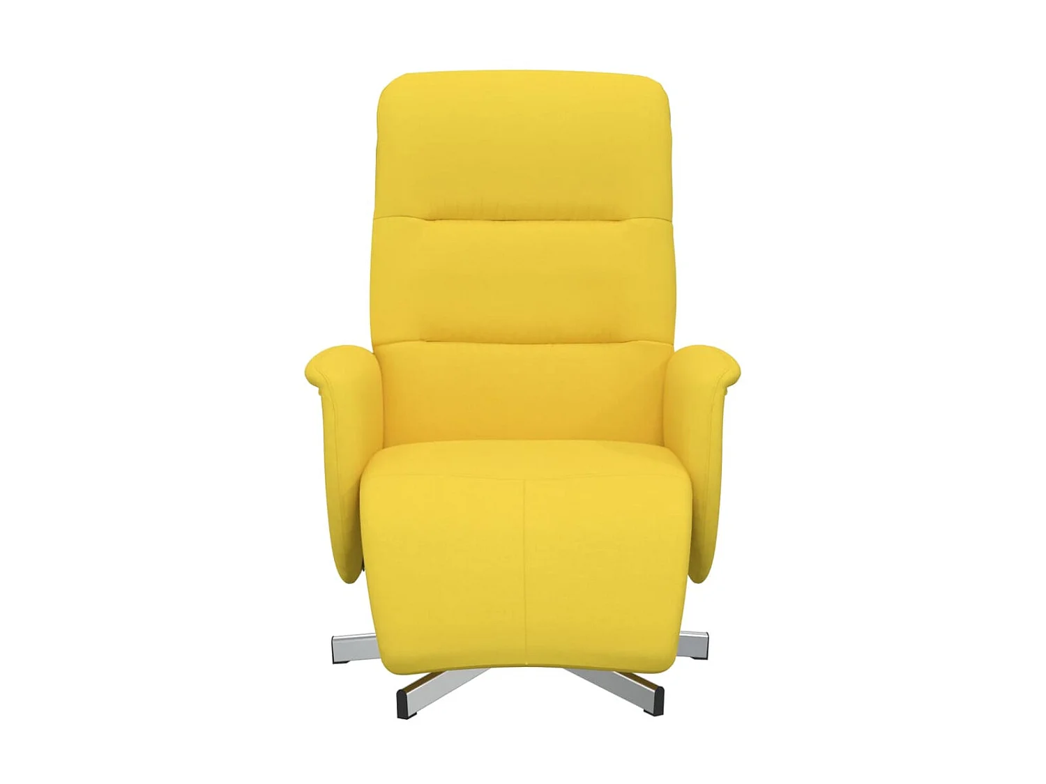 Fauteuil inclinable avec repose-pieds jaune clair tissu