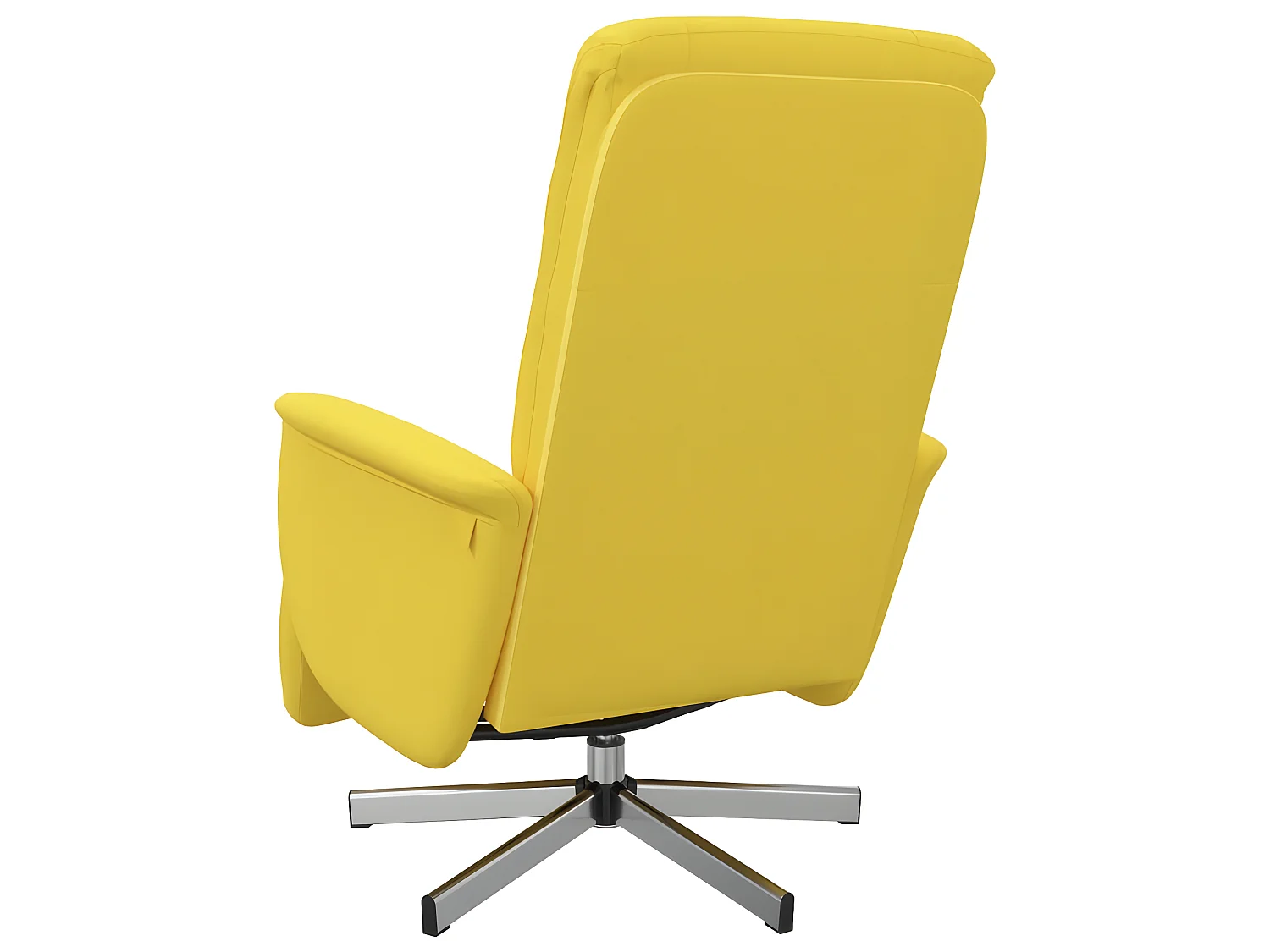 Fauteuil inclinable avec repose-pieds jaune clair tissu