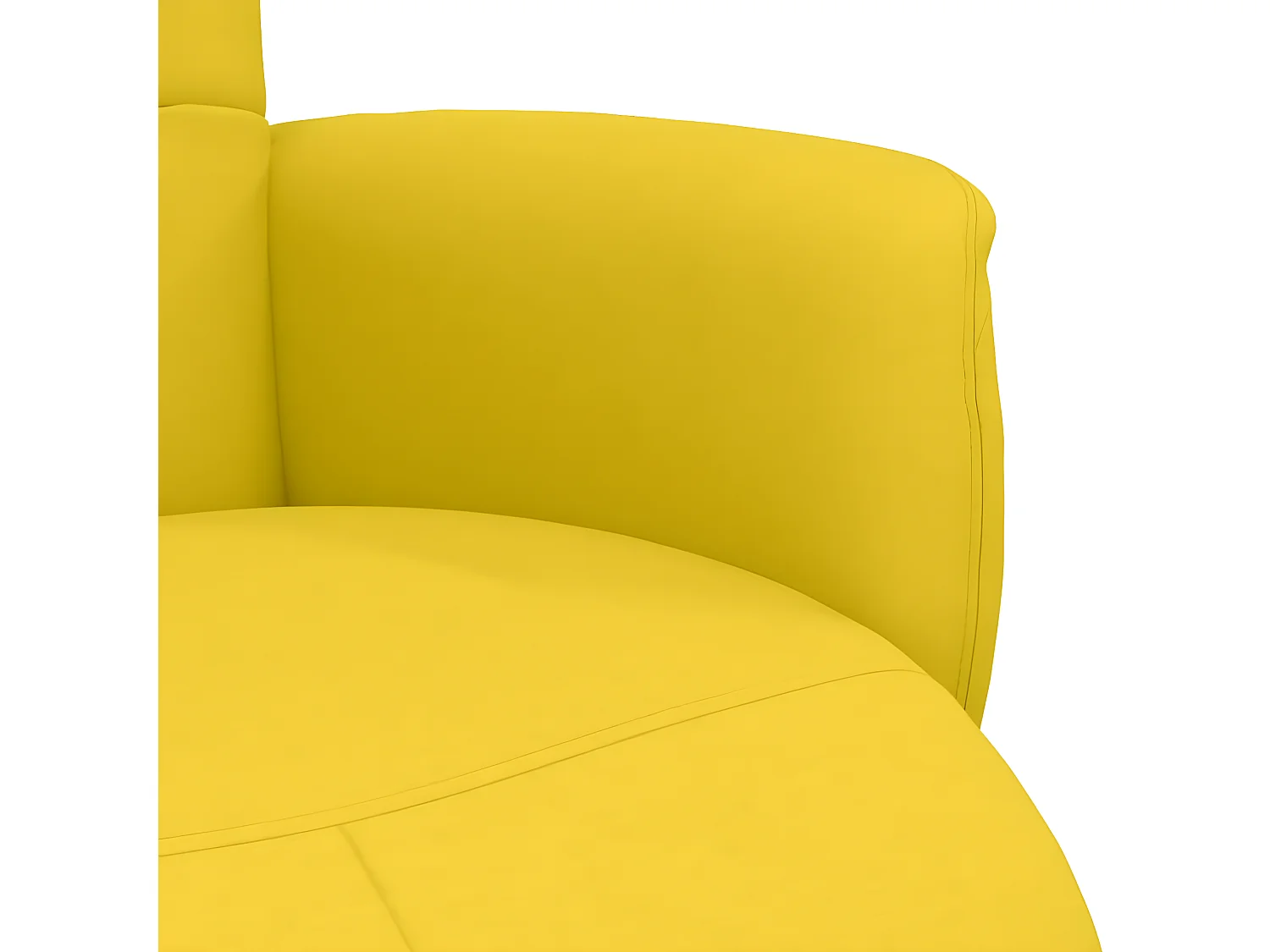 Fauteuil inclinable avec repose-pieds jaune clair tissu