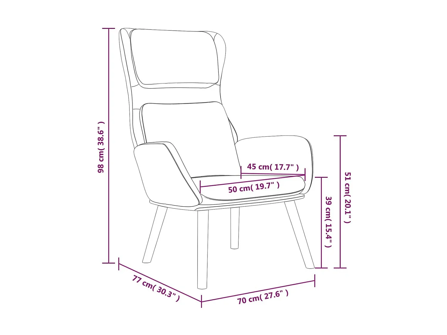 Poltrona relax Velluto rosso bordeaux