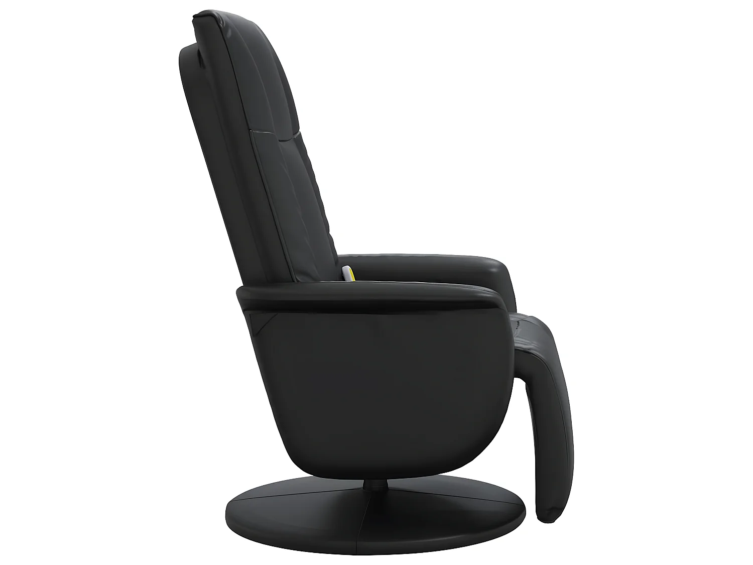 Poltrona de massagem reclinável com apoio para os pés em couro sintético preto