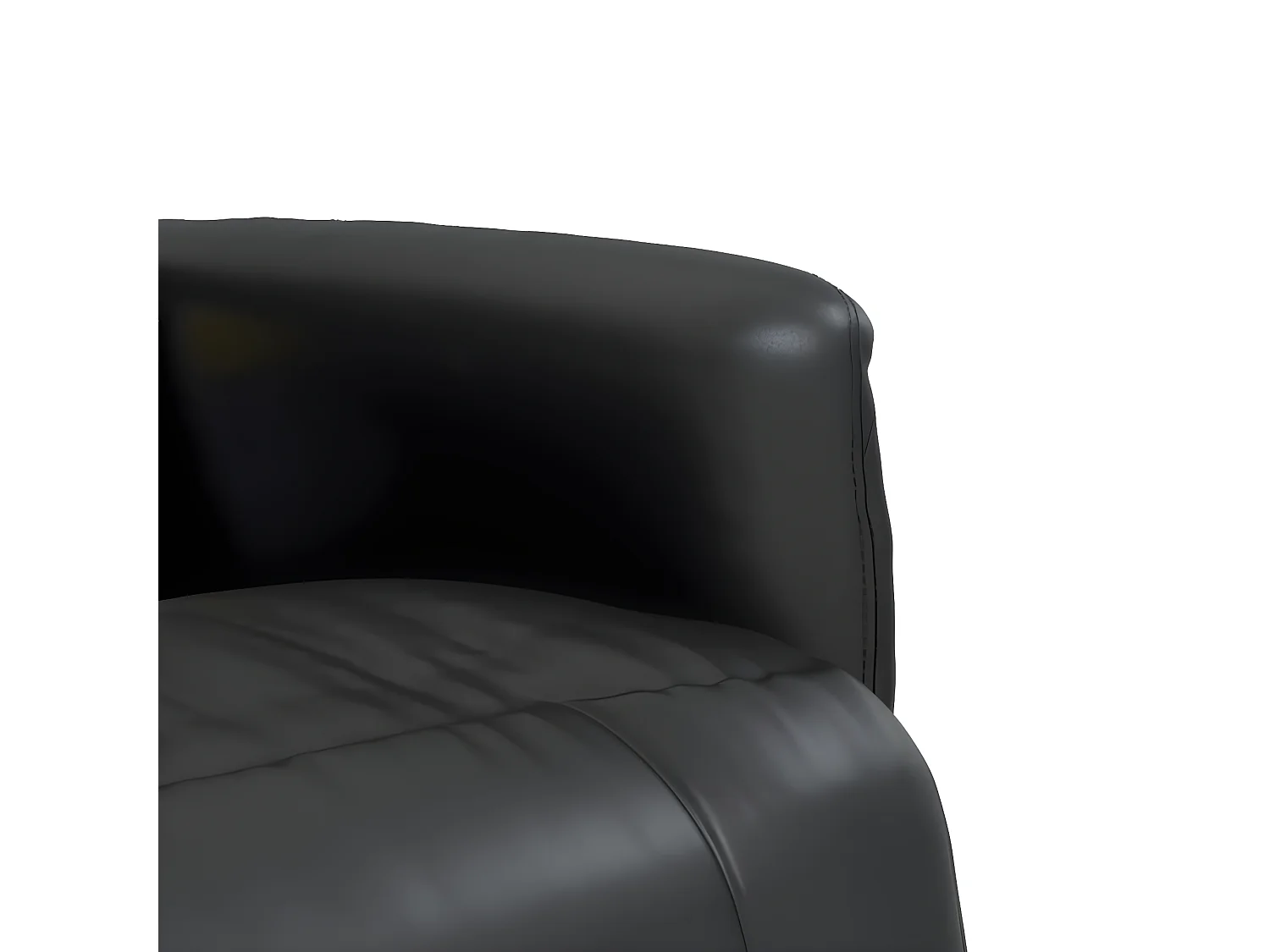 Poltrona de massagem reclinável com apoio para os pés em couro sintético preto