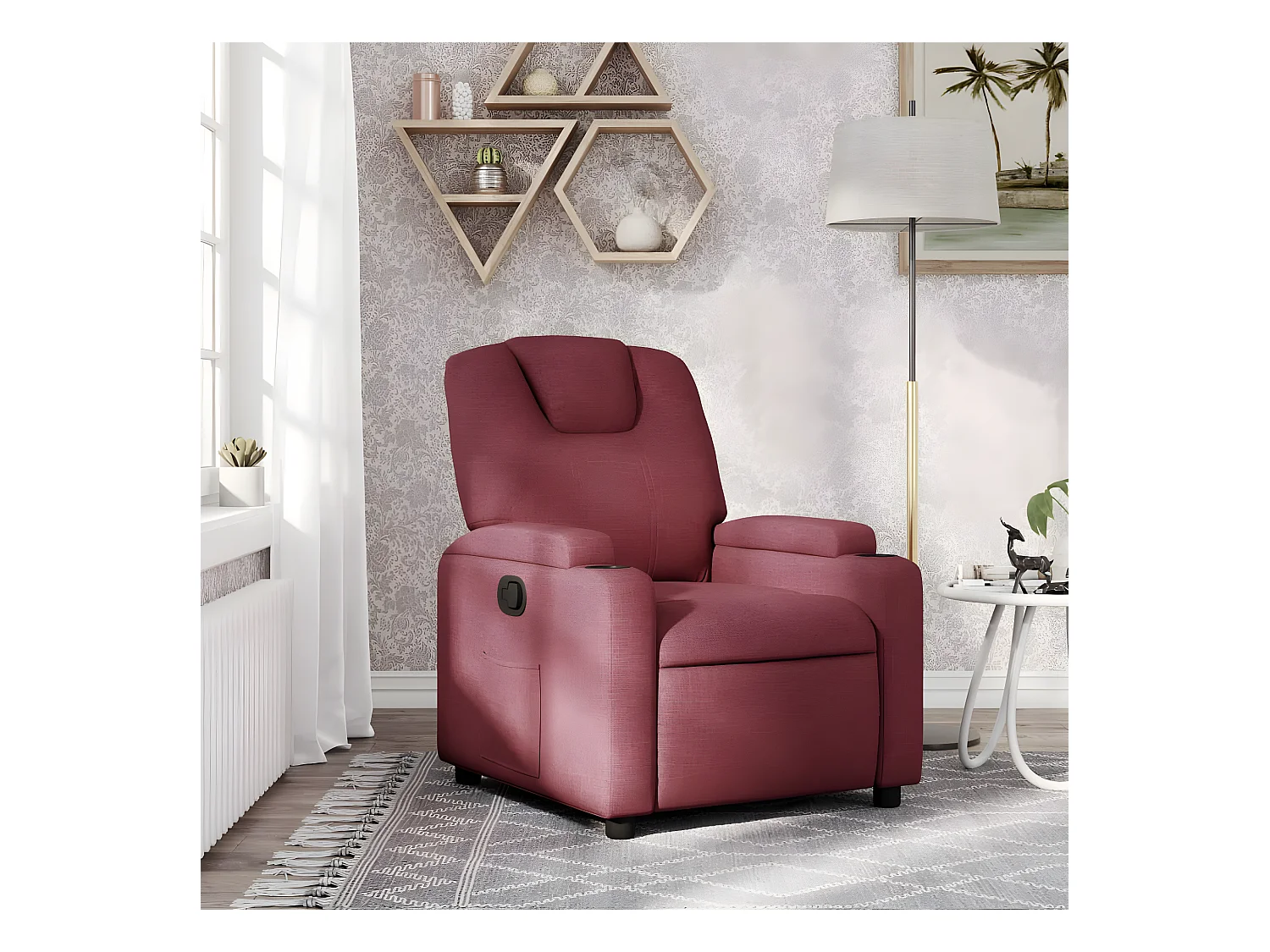 Fauteuil inclinable Rouge bordeaux Tissu