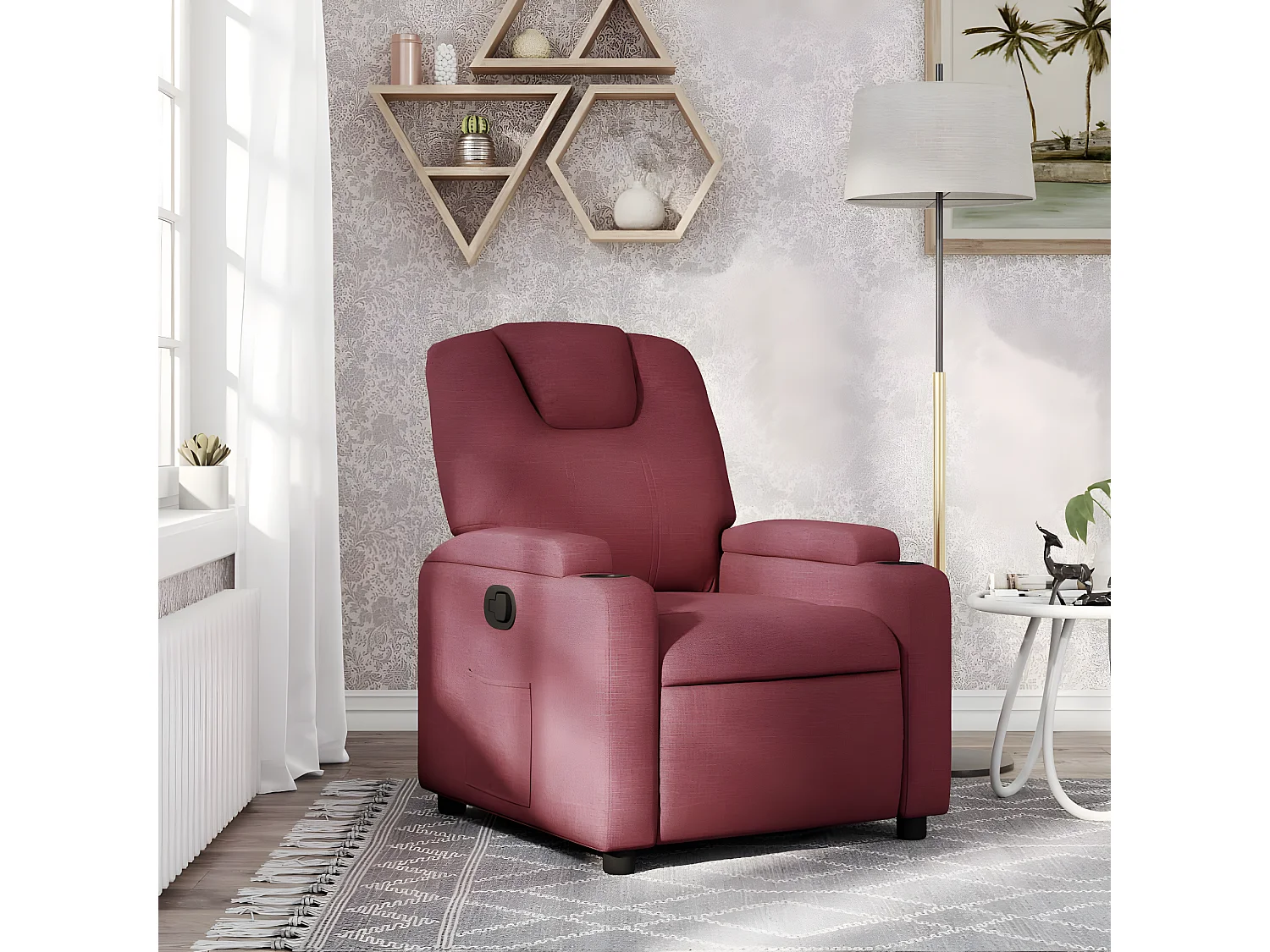 Fauteuil inclinable Rouge bordeaux Tissu