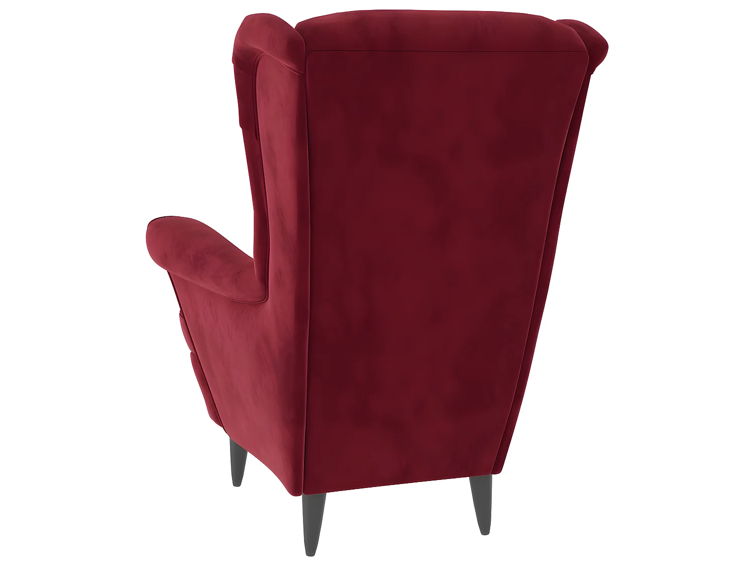 Poltrona in velluto rosso bordeaux