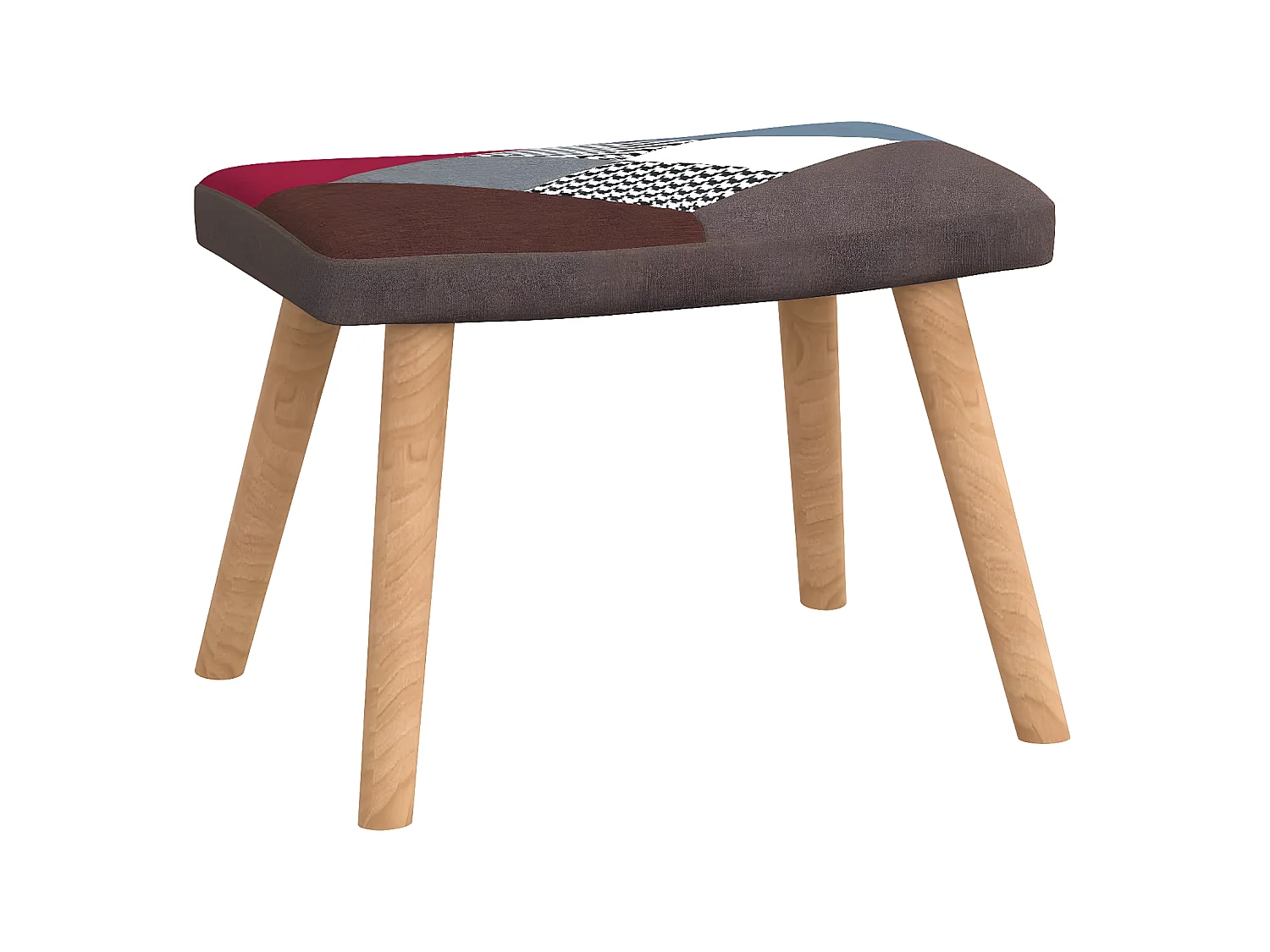 Relaxsessel mit Fußstütze Patchworkstoff