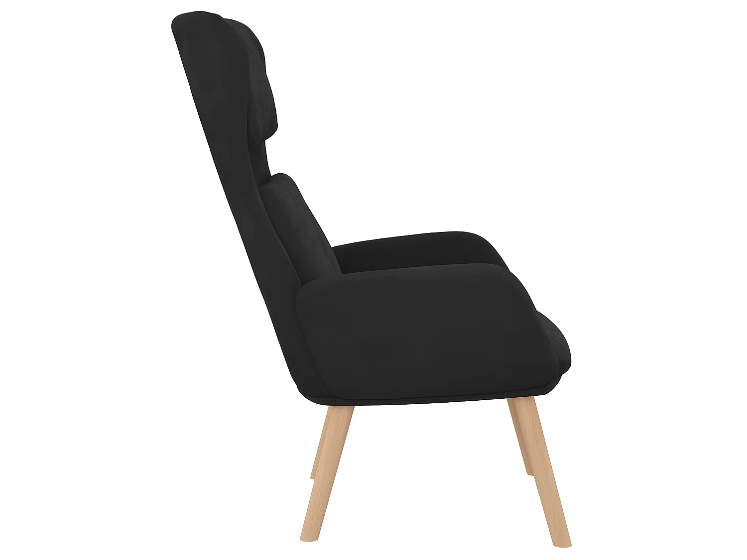 Chaise de relaxation Noir Velours