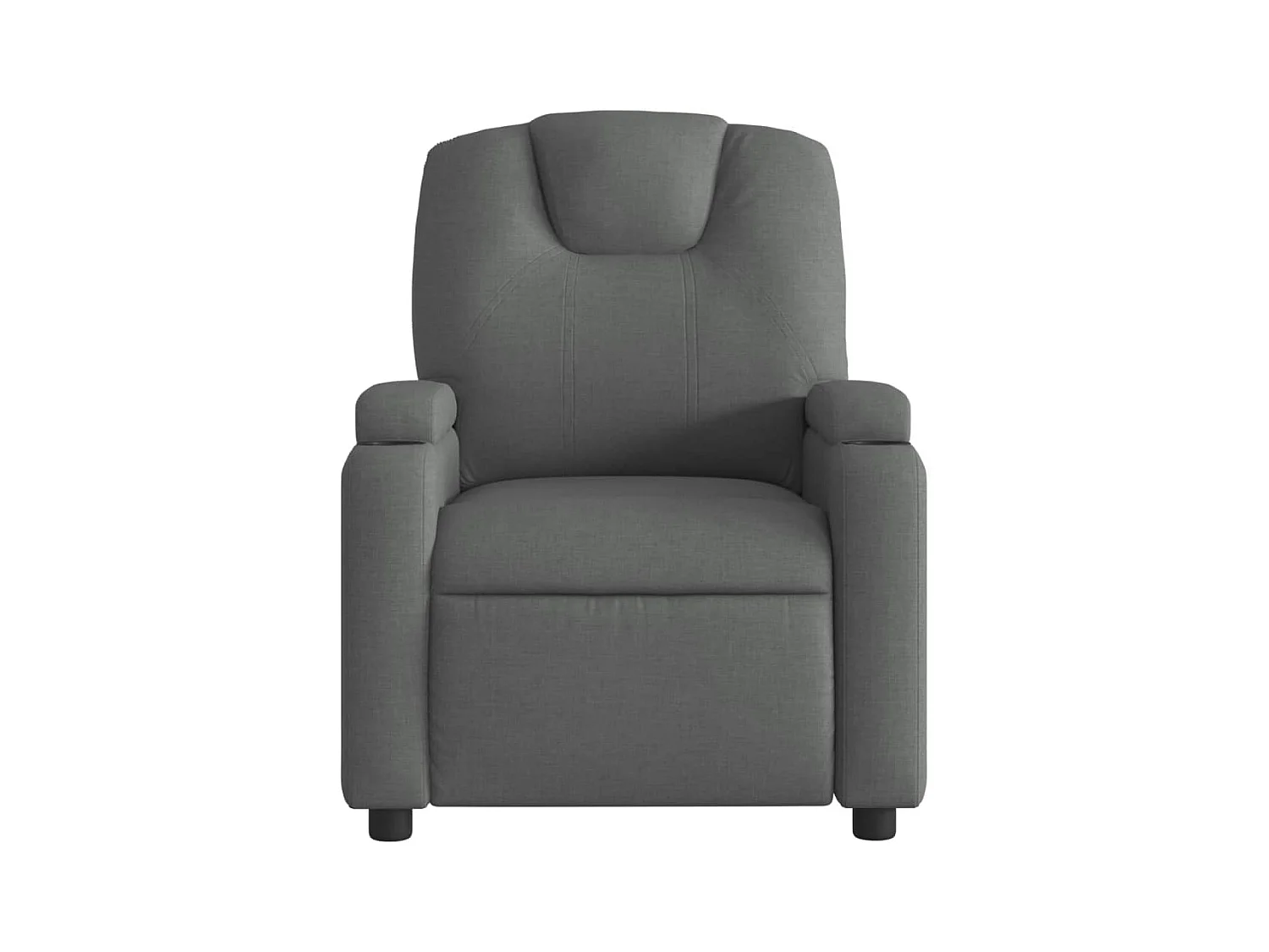 Fauteuil de massage inclinable Gris foncé Tissu