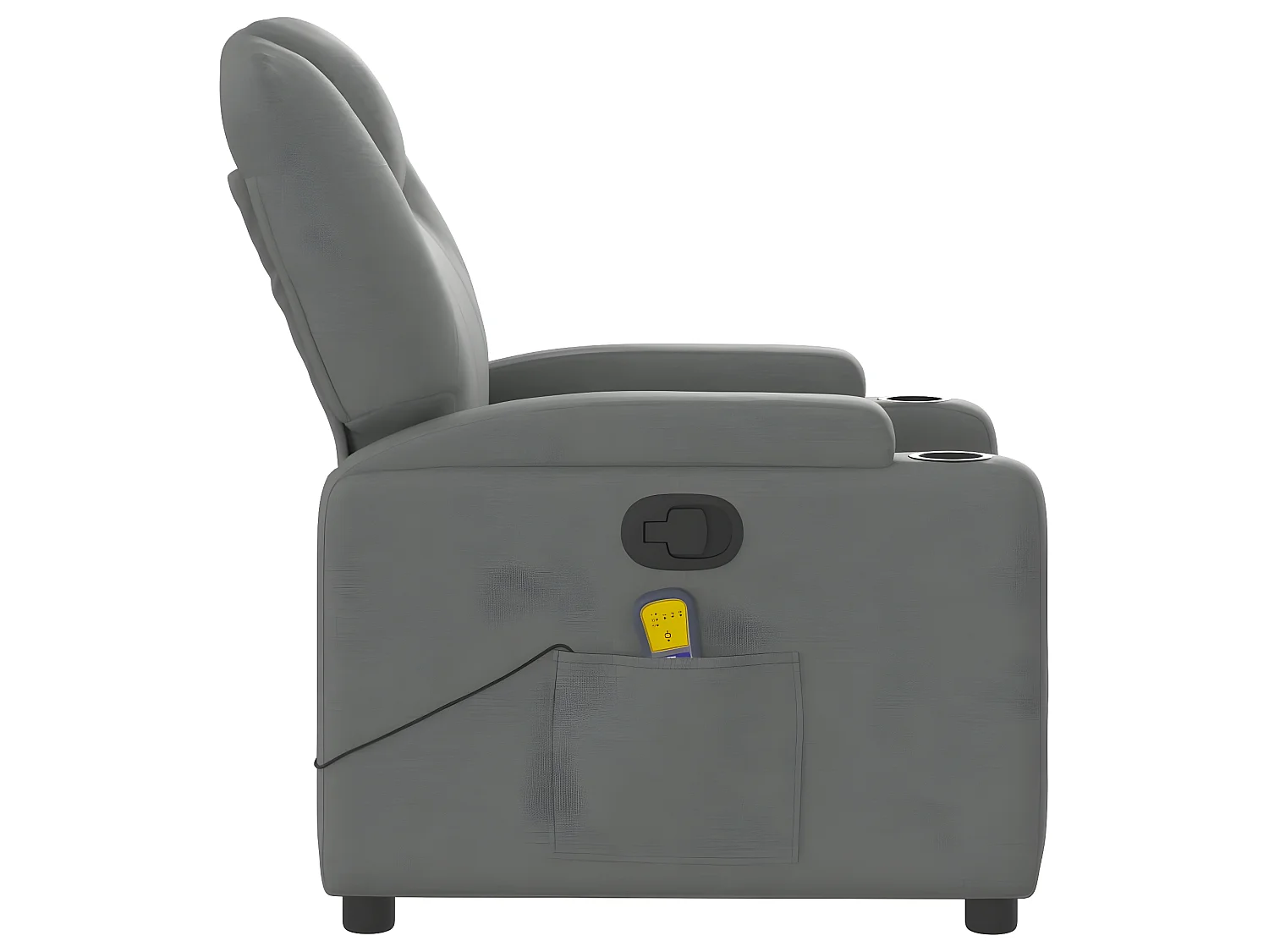 Fauteuil de massage inclinable Gris foncé Tissu
