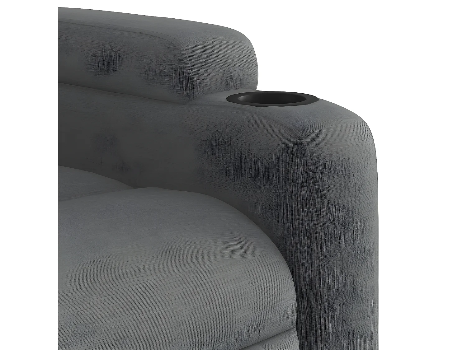 Fauteuil de massage inclinable Gris foncé Tissu
