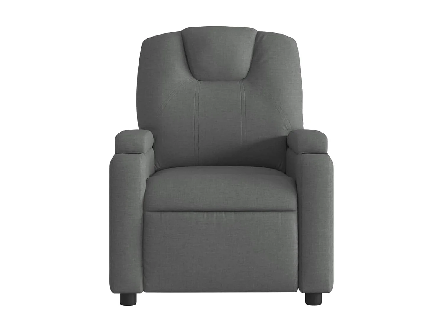 Fauteuil de massage inclinable Gris foncé Tissu