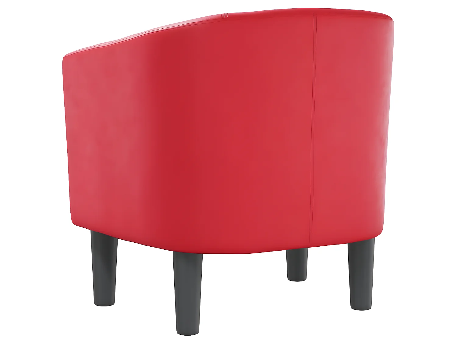 Fauteuil cabriolet rouge similicuir