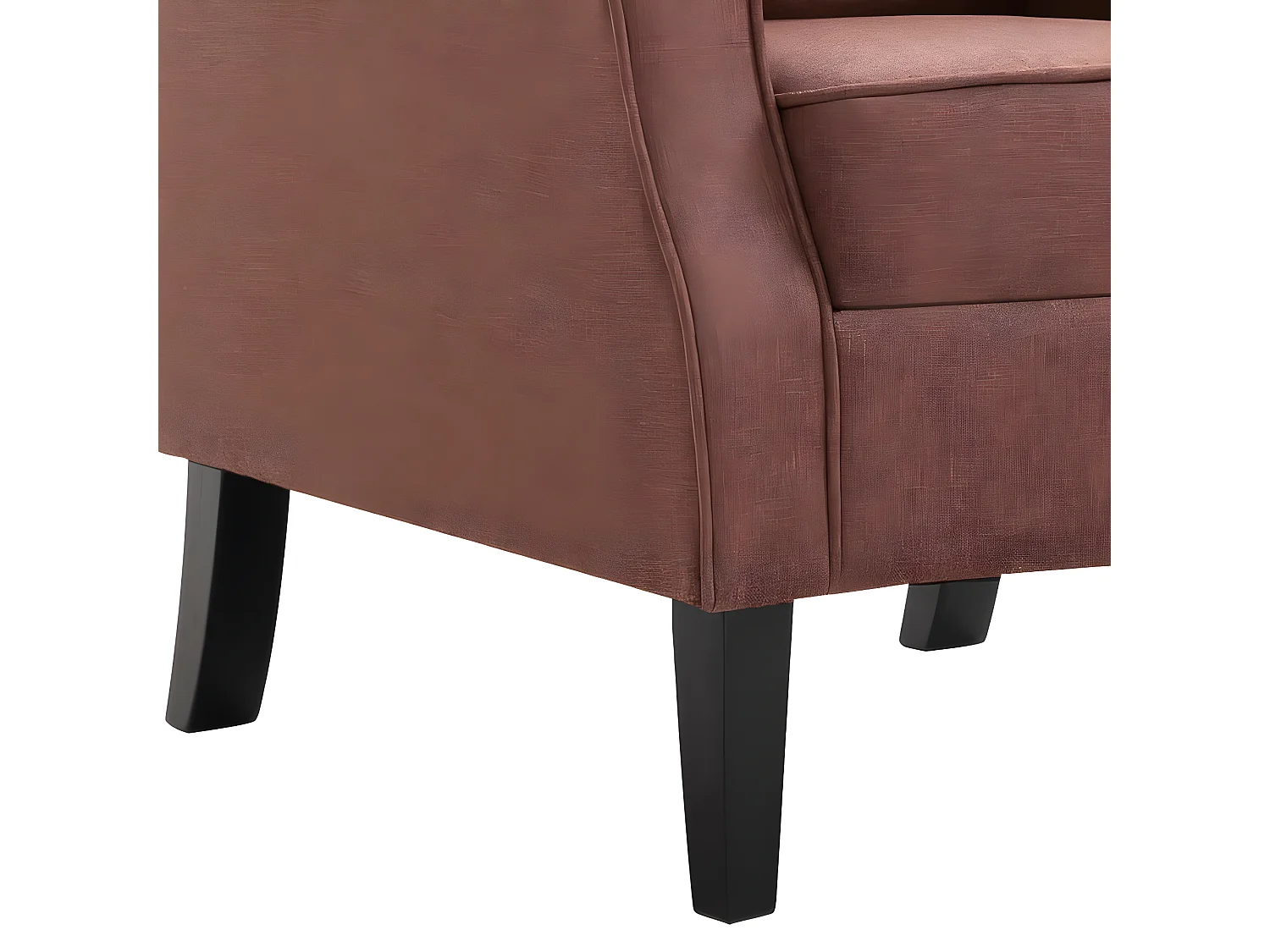 Sillón de tela marrón