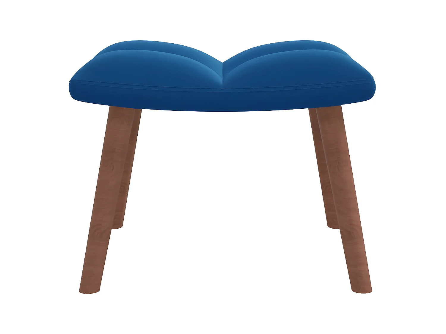 Chaise de relaxation avec repose-pied Bleu Velours