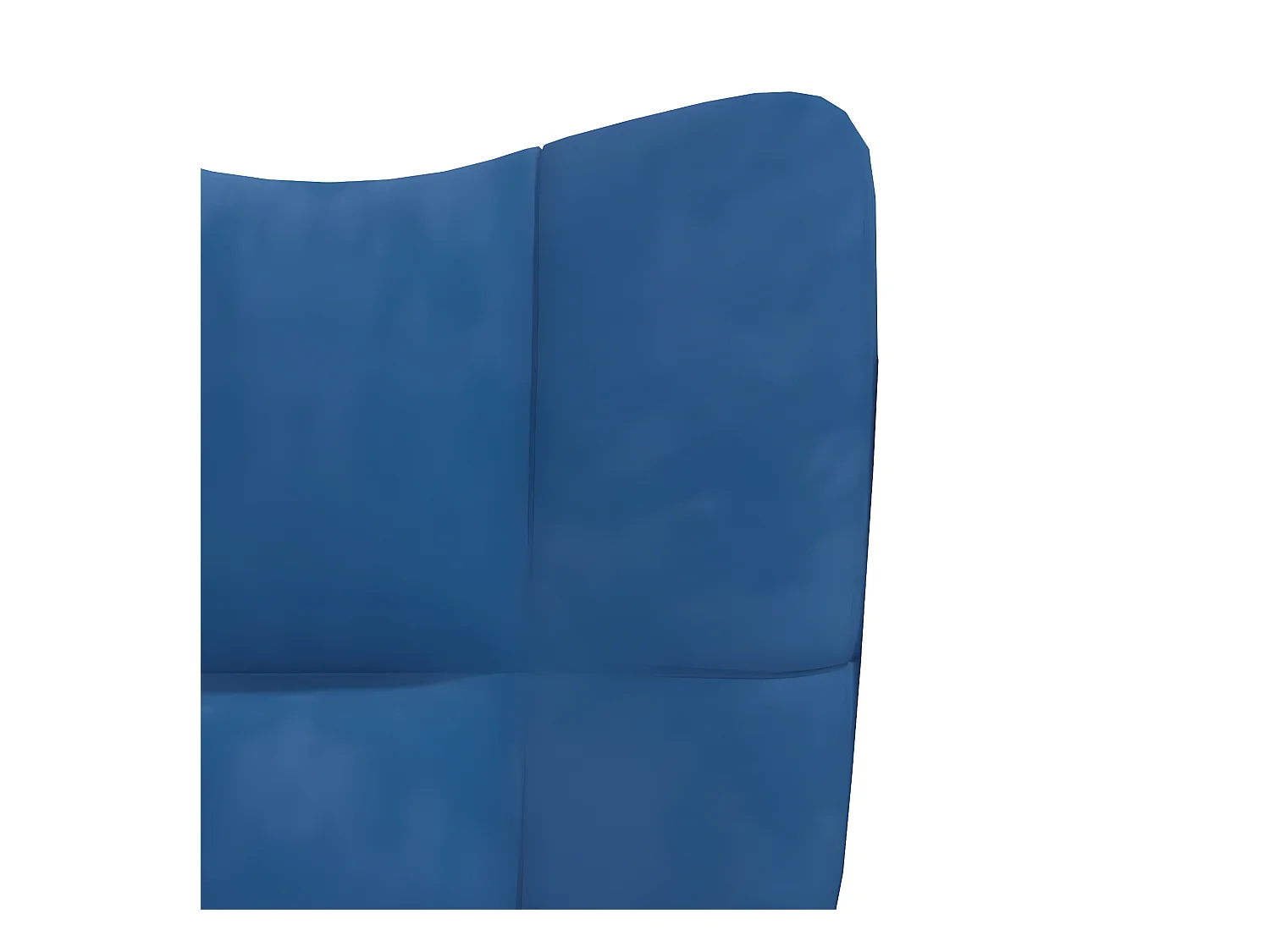 Chaise de relaxation avec repose-pied Bleu Velours