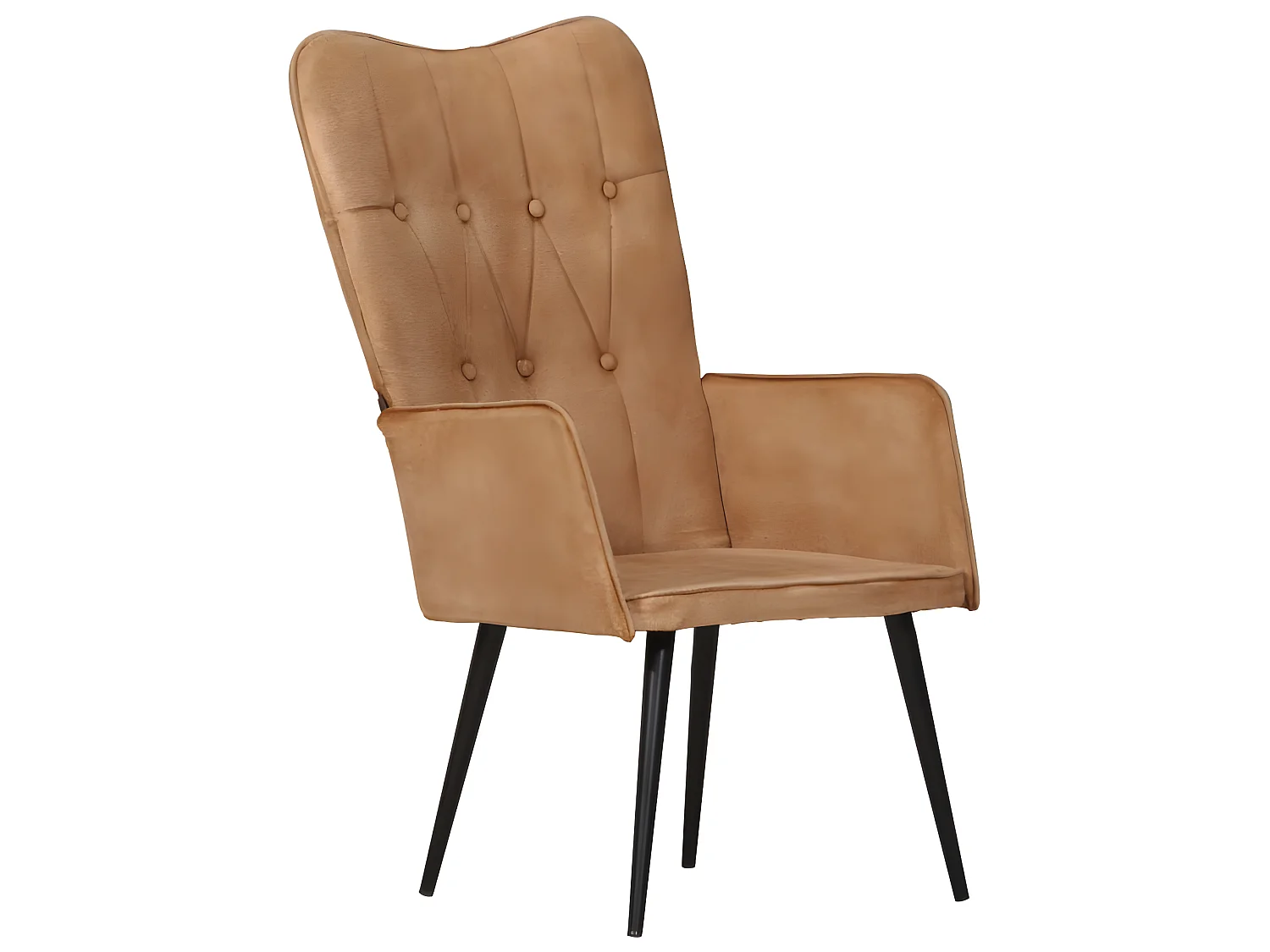 Chaise à oreilles Marron Toile