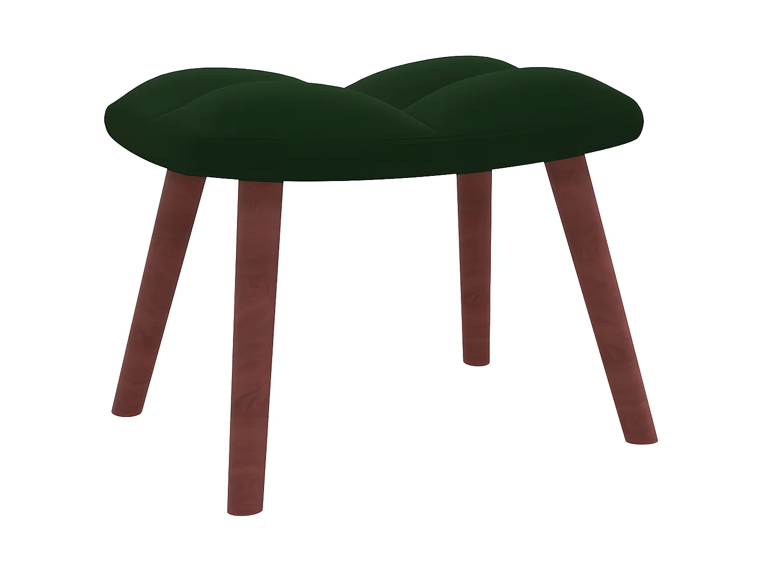 Chaise de relaxation avec repose-pied Vert foncé Velours