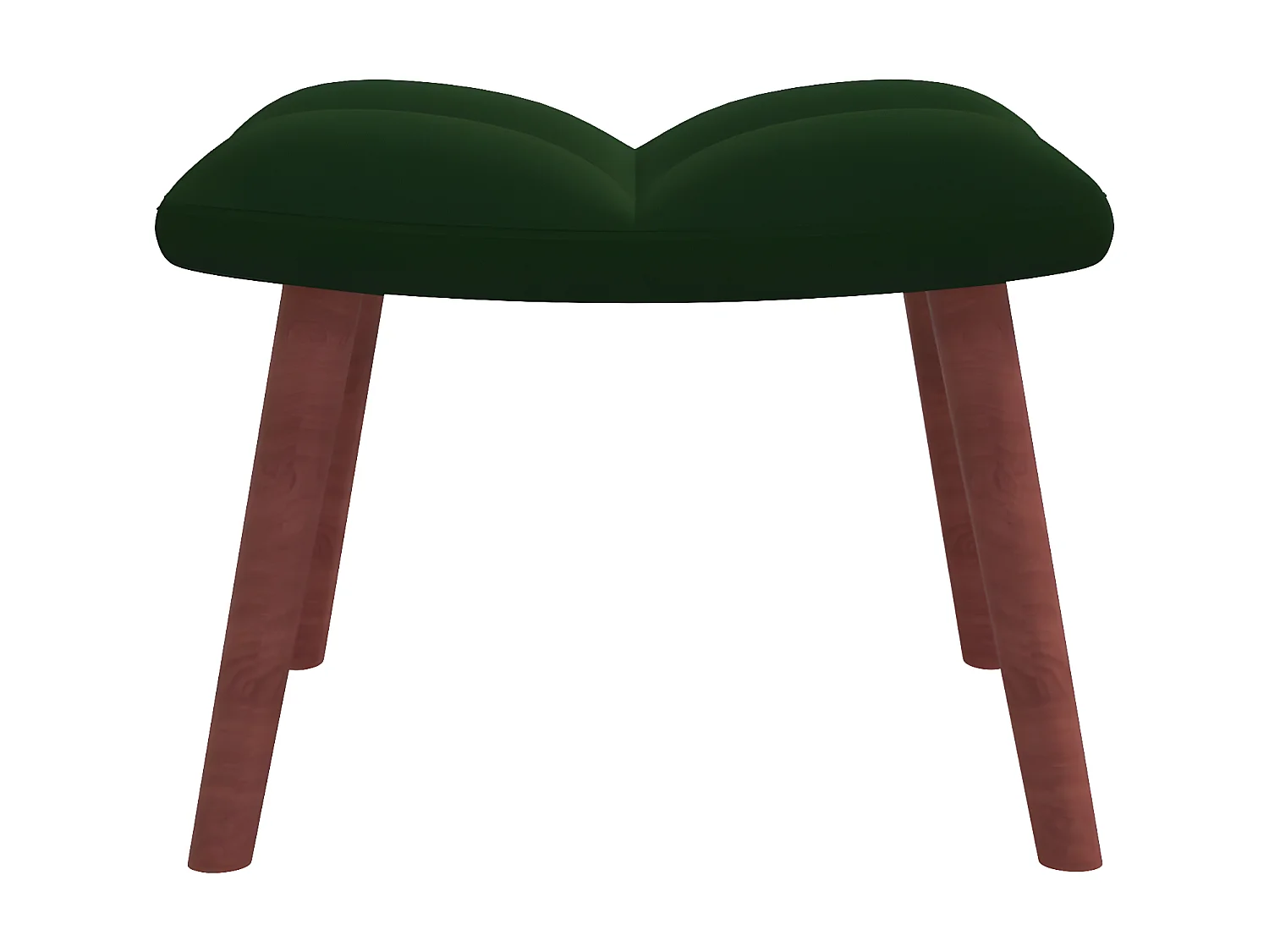 Chaise de relaxation avec repose-pied Vert foncé Velours