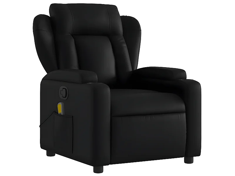 Sillón de masaje reclinable Piel sintética negro