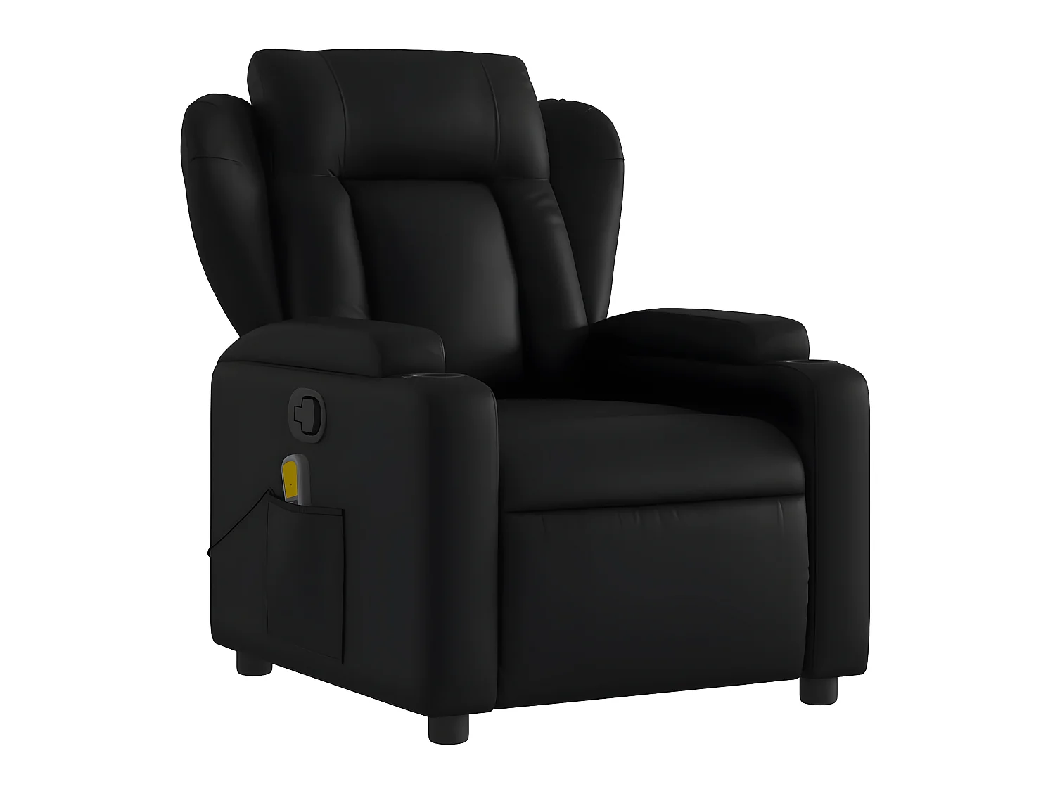 Fauteuil de massage inclinable Noir Similicuir