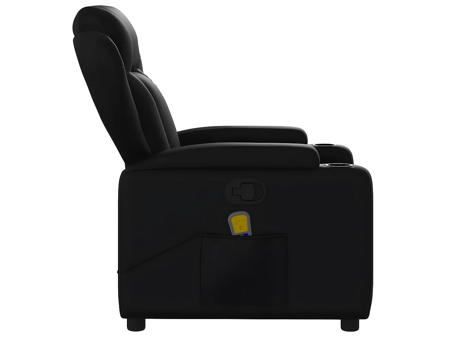 Fauteuil de massage inclinable Noir Similicuir